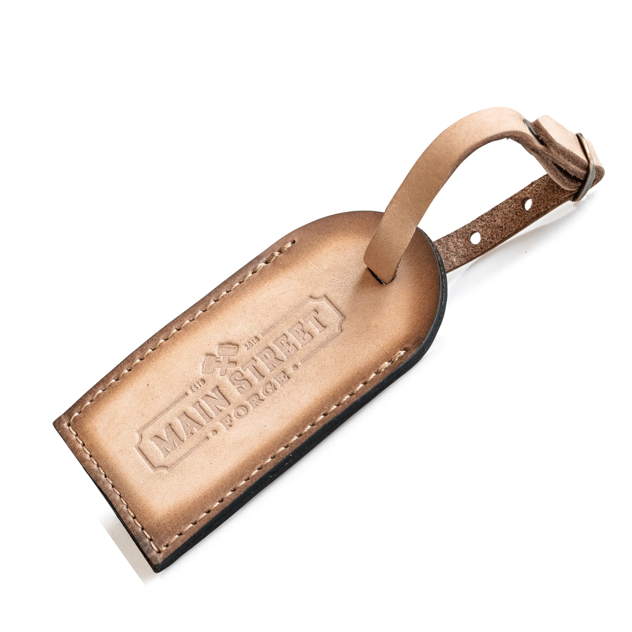 Full Grain Leather Luggage Tag