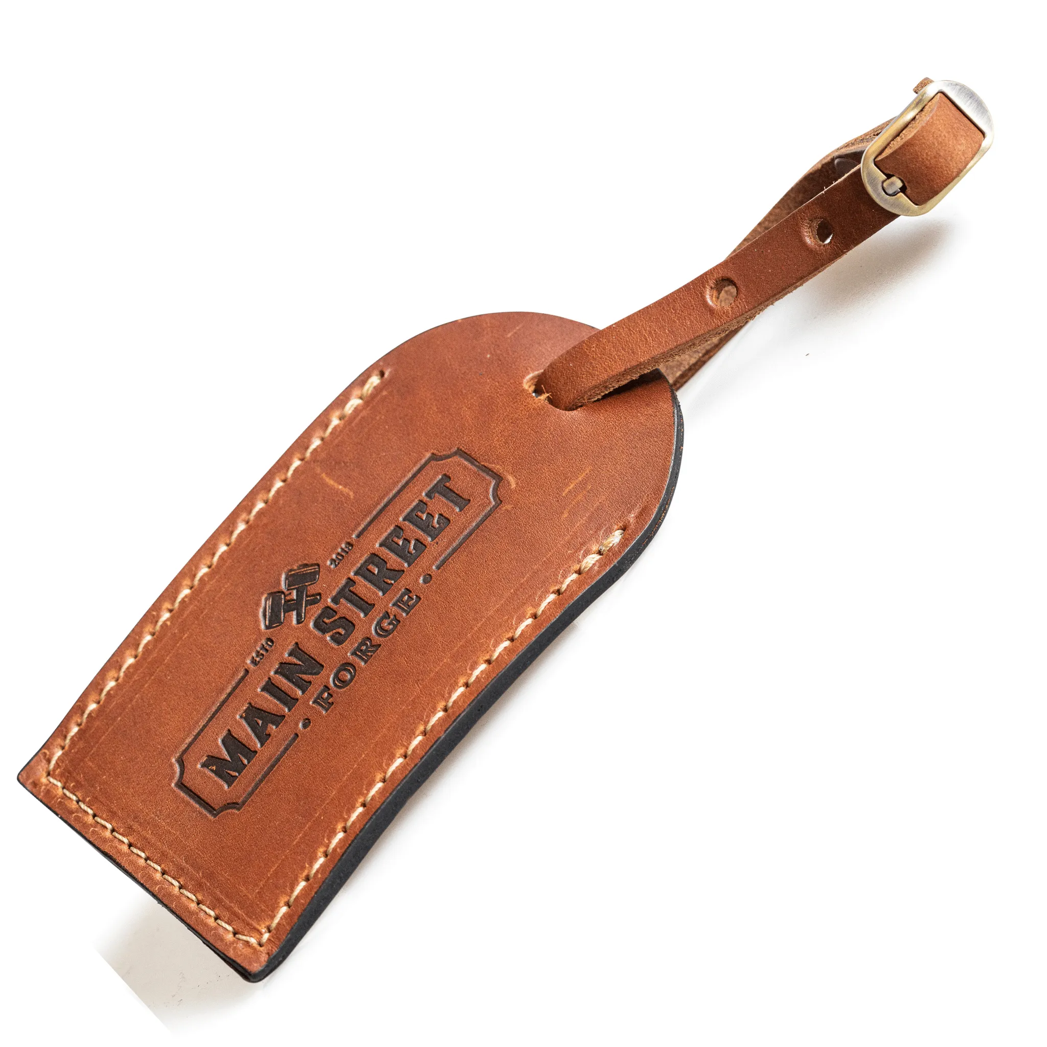 Full Grain Leather Luggage Tag