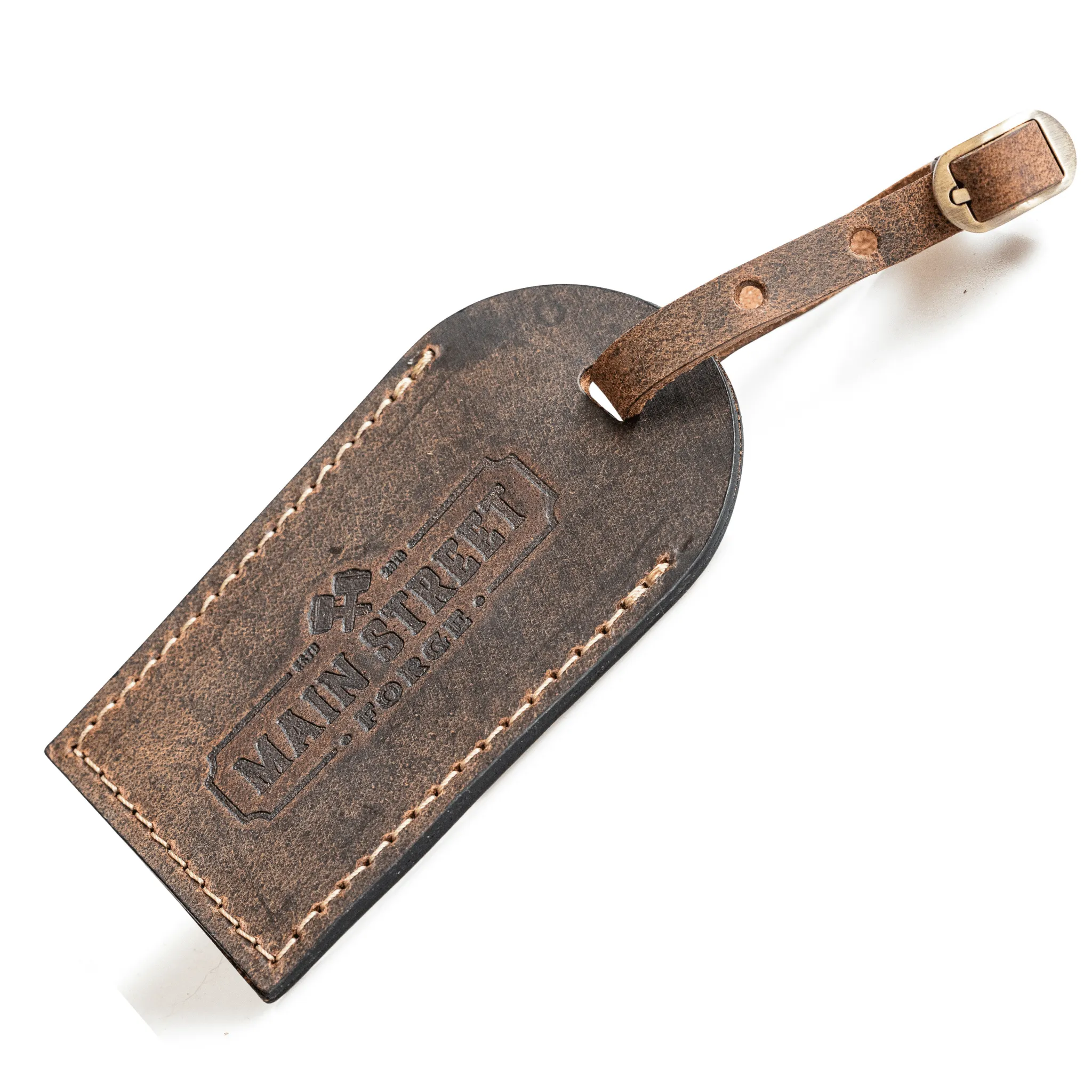 Full Grain Leather Luggage Tag