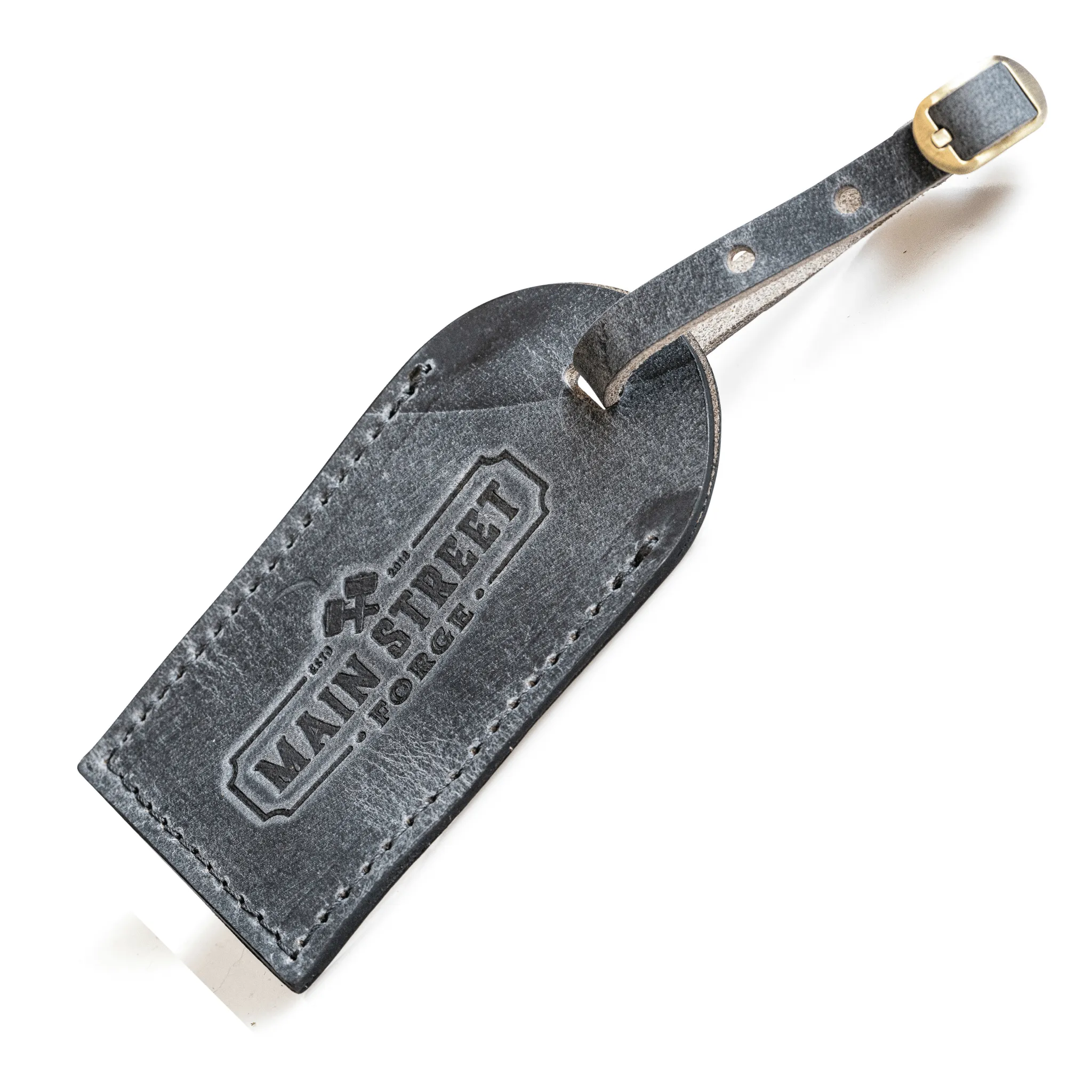 Full Grain Leather Luggage Tag