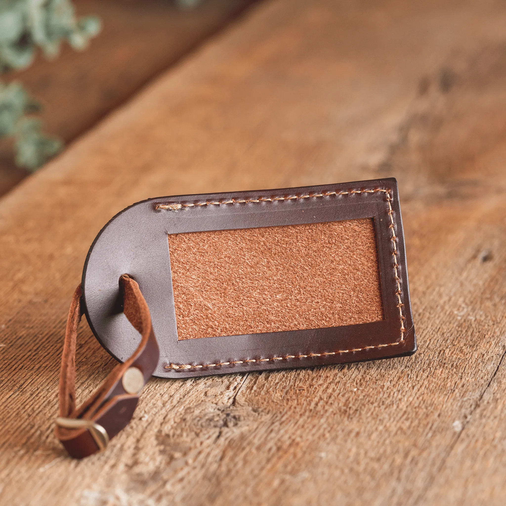 Full Grain Leather Luggage Tag