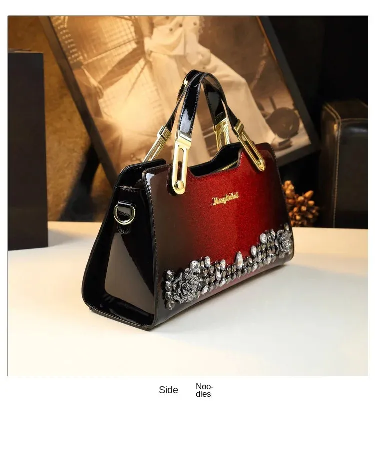 Gradient Rhinestone Studded Handbag