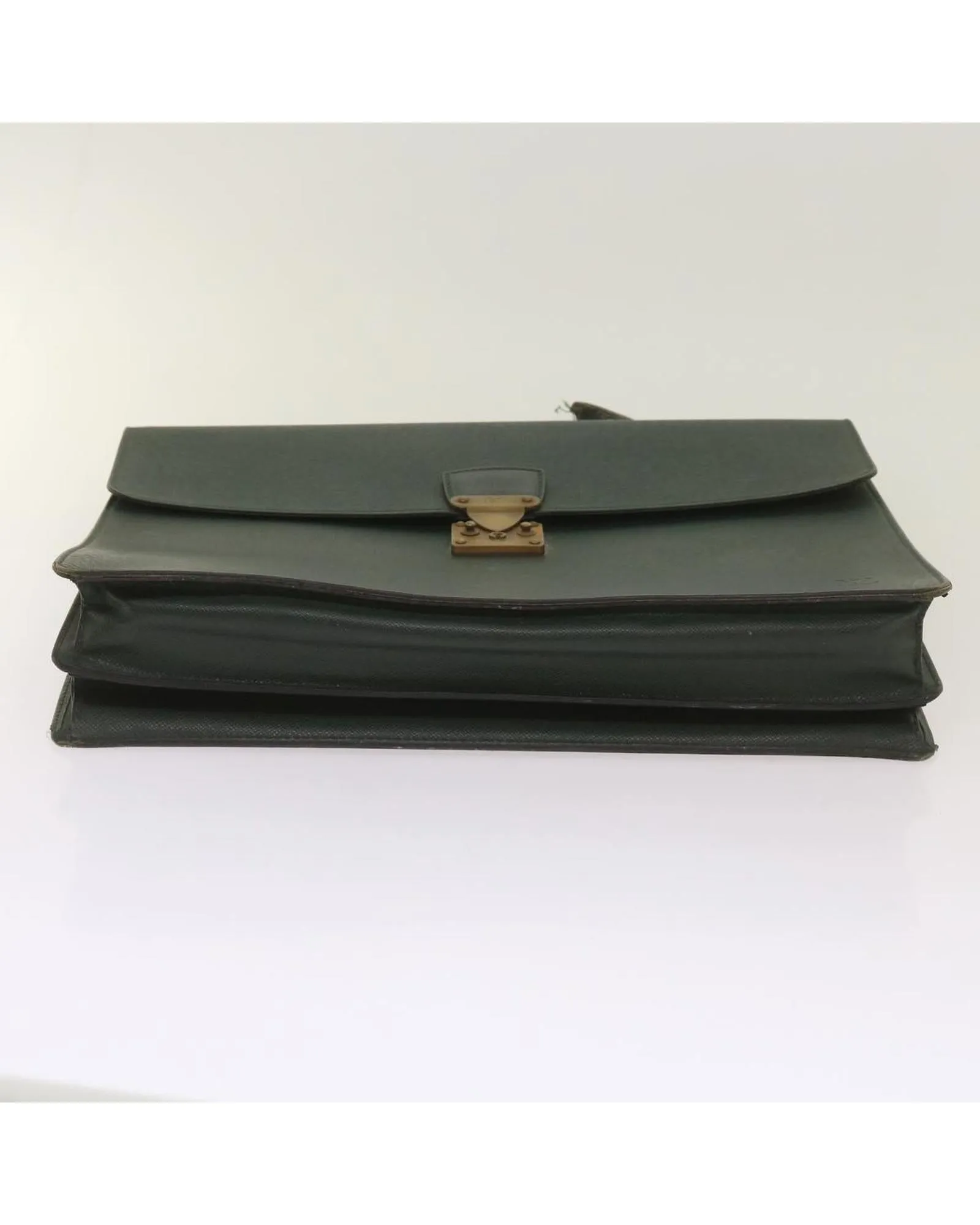 Green Taiga Leather Clutch Bag Hand Bag 2Set - Authentic LV