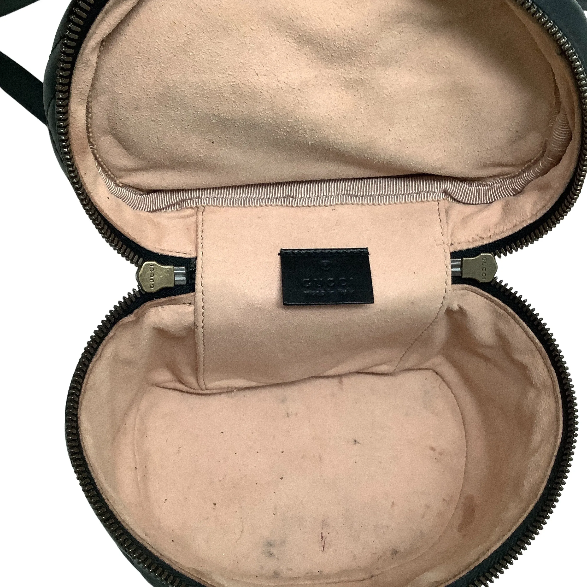 Gucci Black Leather GG Marmont Mini Matelassé Leather Backpack