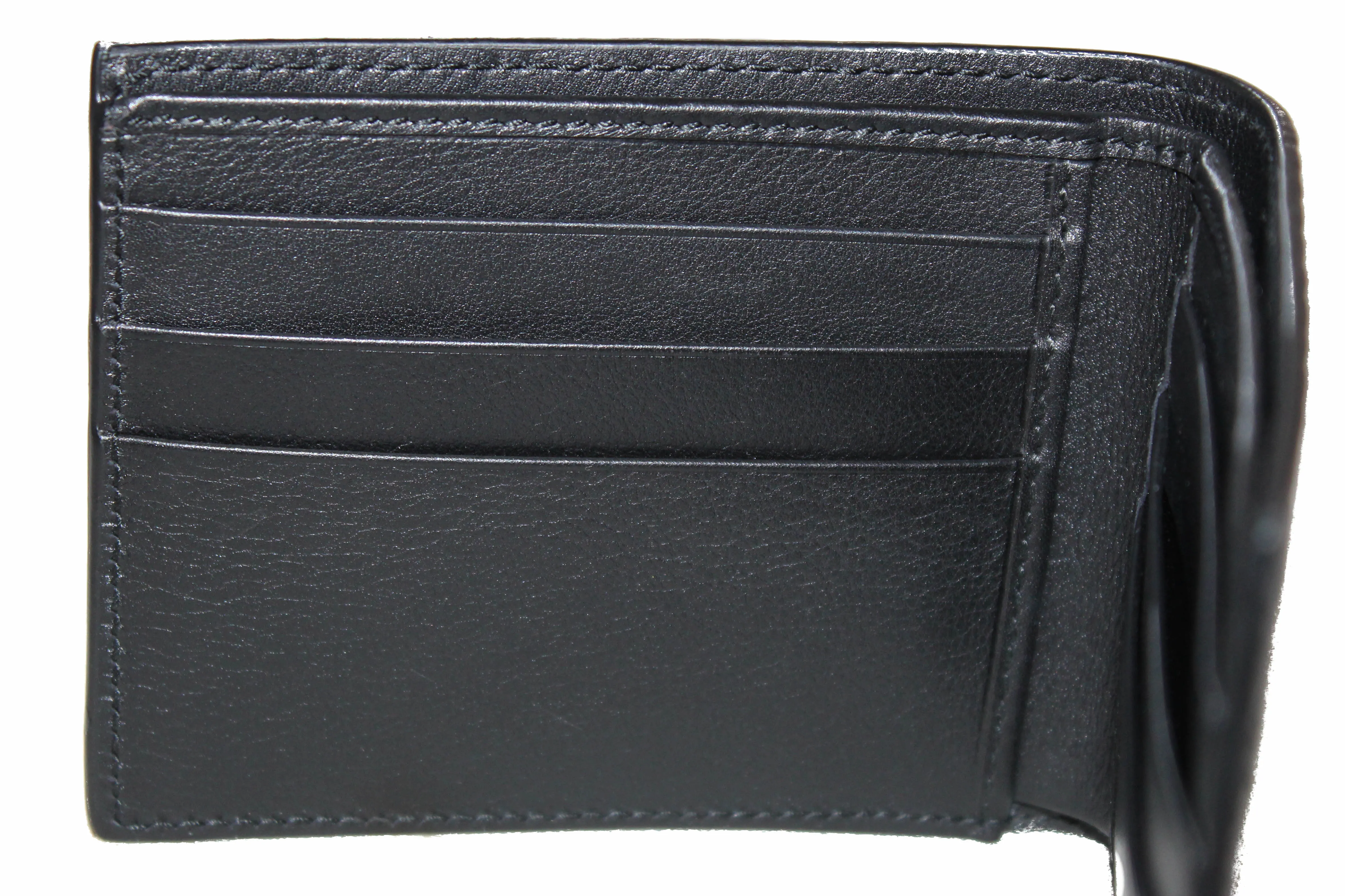 Gucci Mens Microguccissima GG Black Leather Bifold Wallet