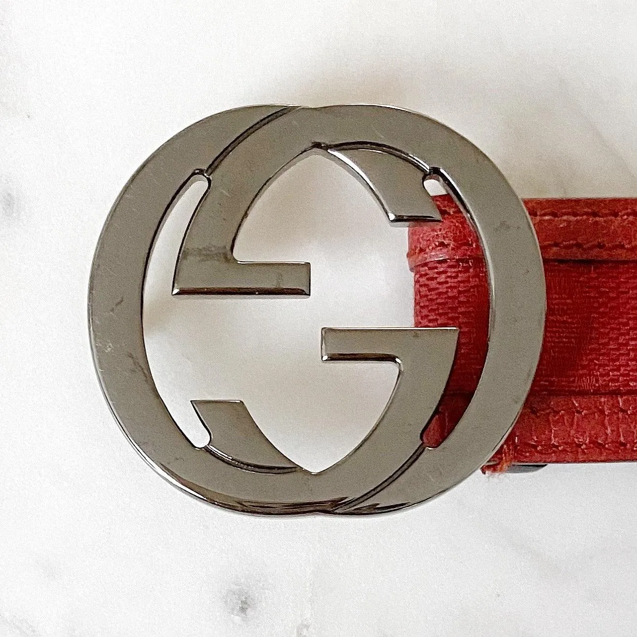 Gucci Red Canvas Belt 65/26