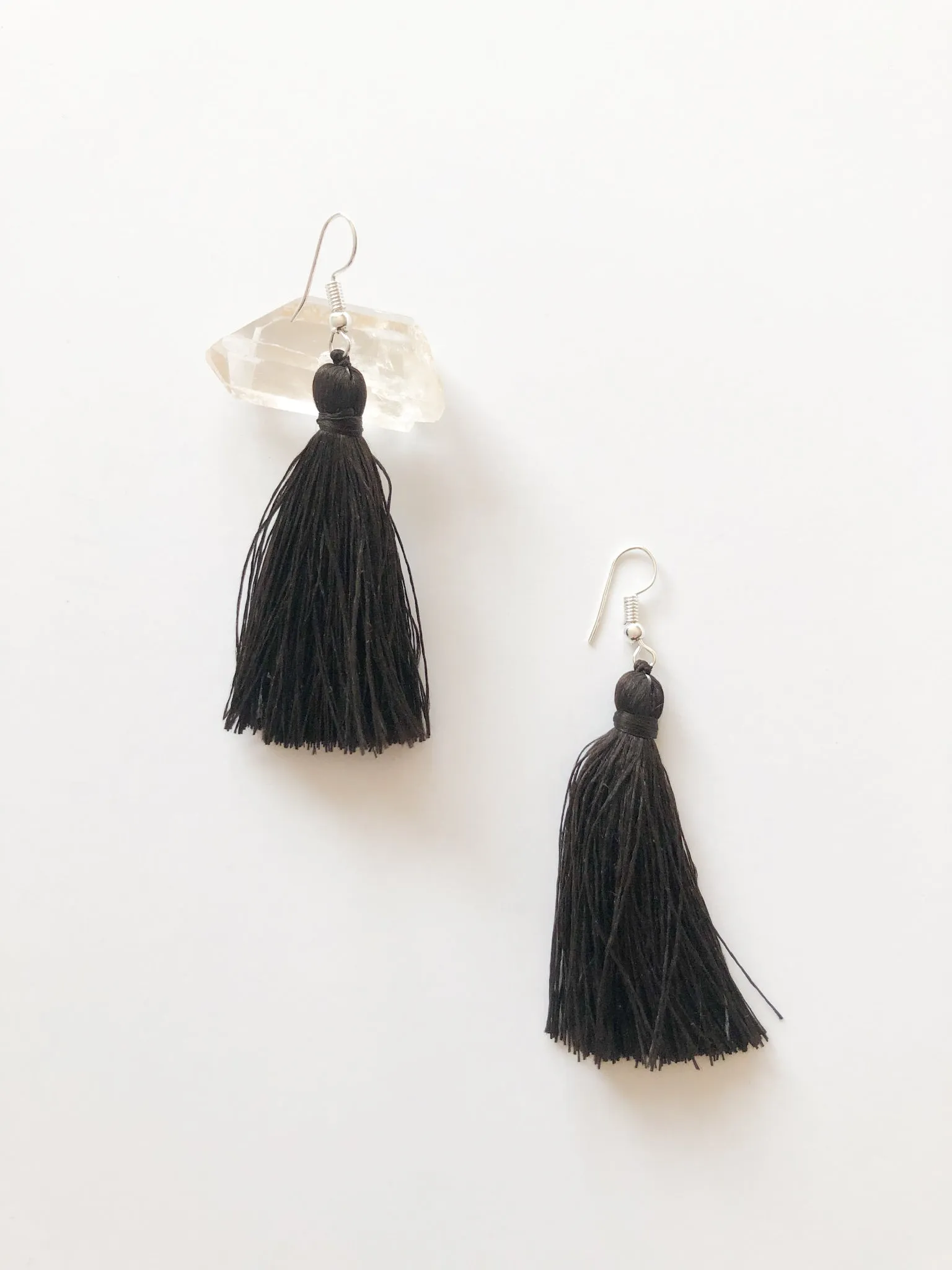 Handmade Recycled Paper & Silk Tassel Earrings Supporting Disabled Women in Laos