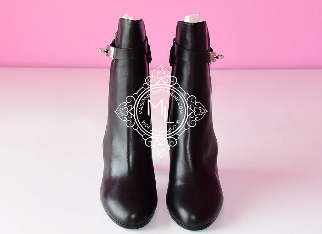 Hermes Womens Black Joueuse Kelly Boots 37 Shoes