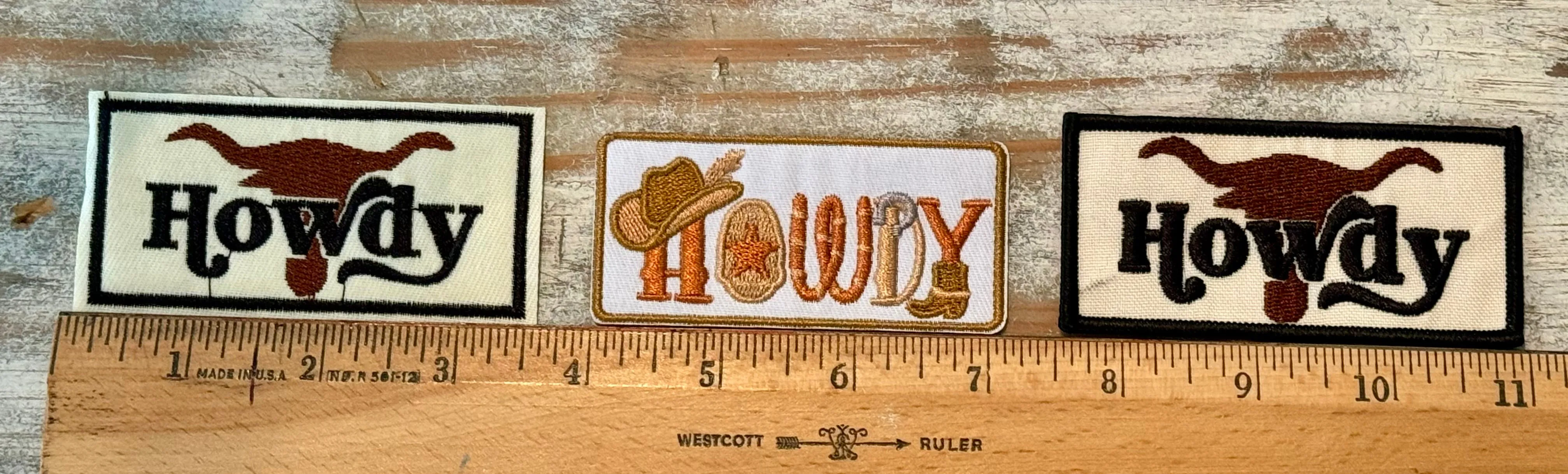 Howdy Iron On Patches