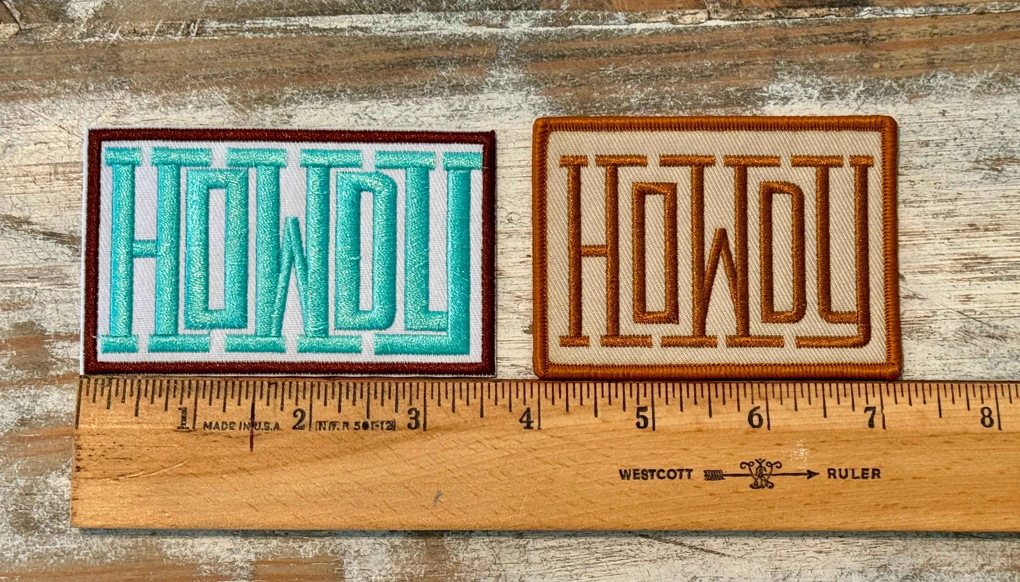 Howdy Iron On Patches