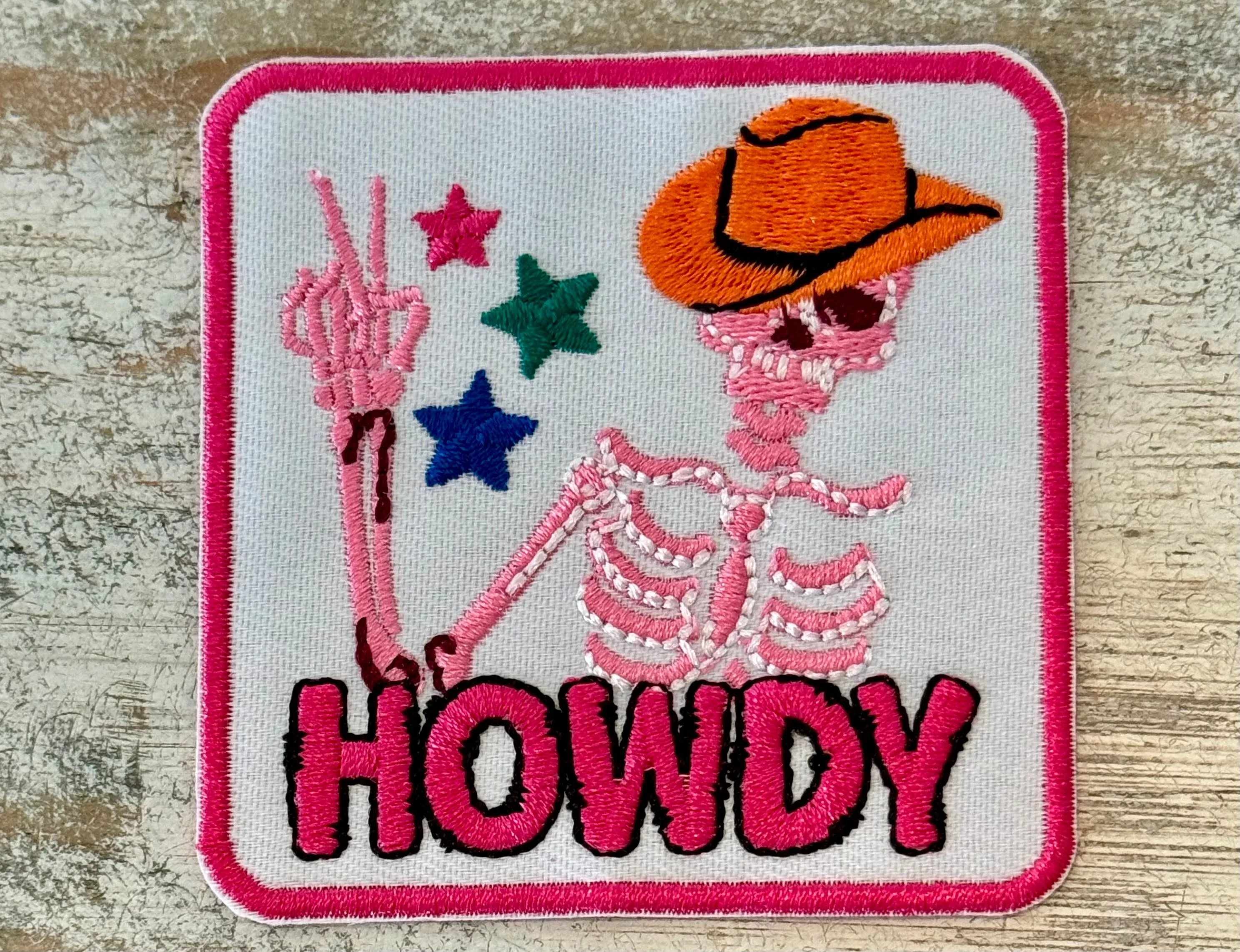 Howdy Iron On Patches