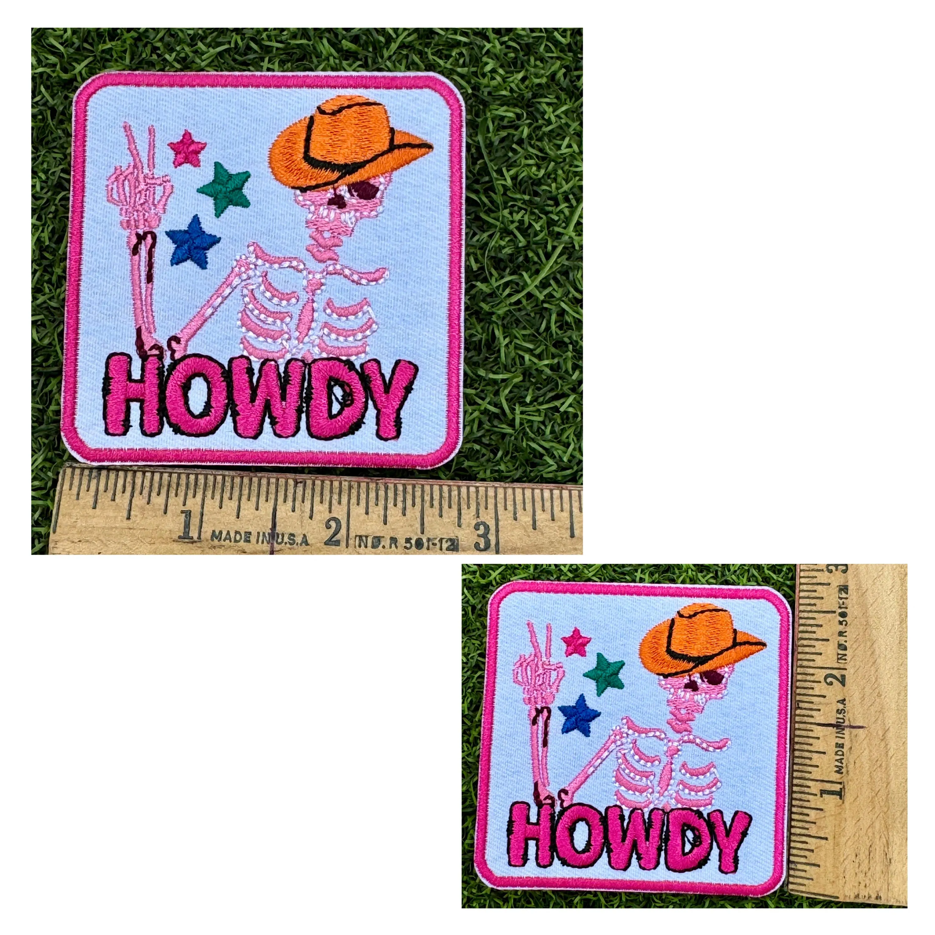 Howdy Iron On Patches