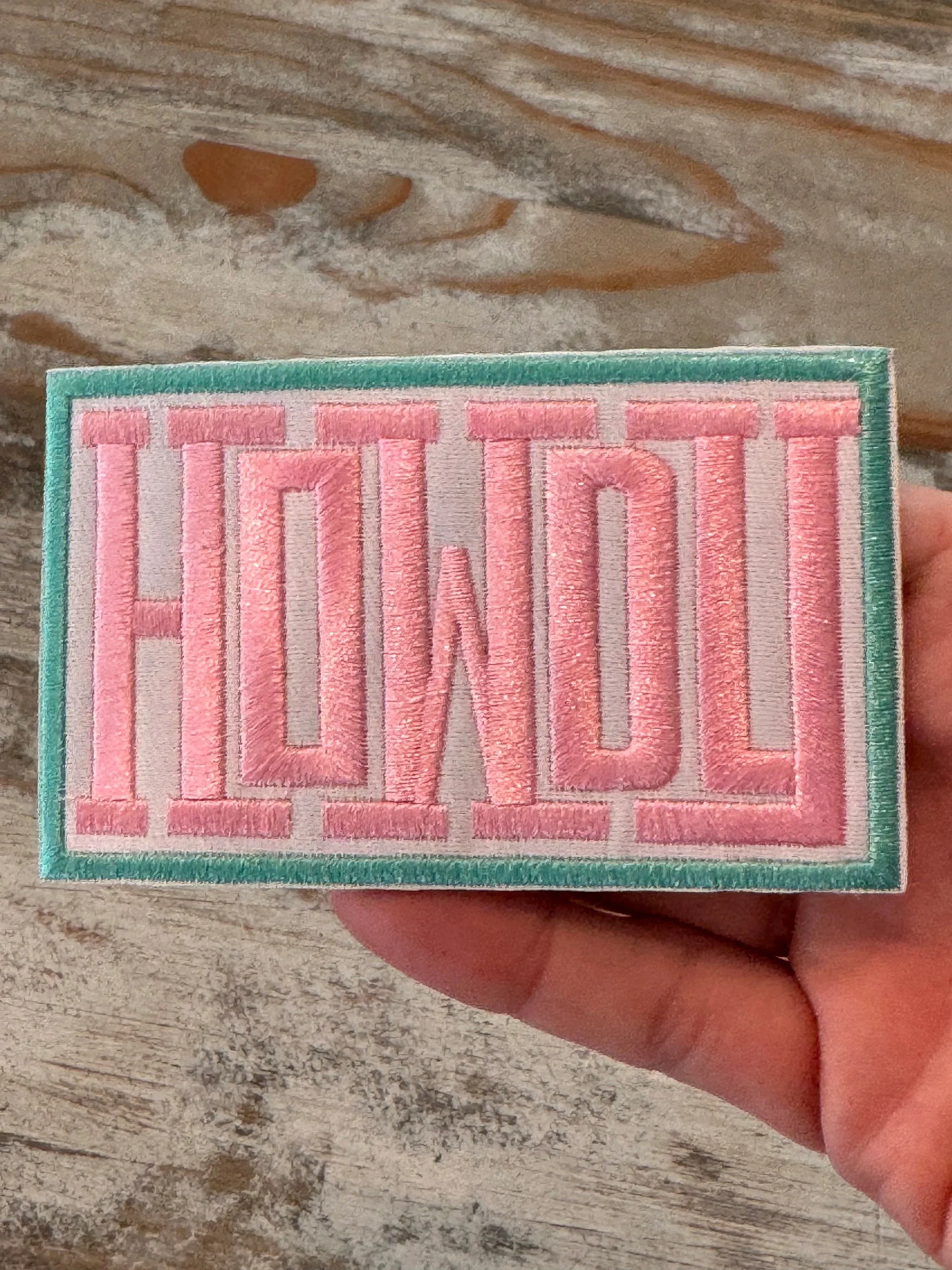 Howdy Iron On Patches