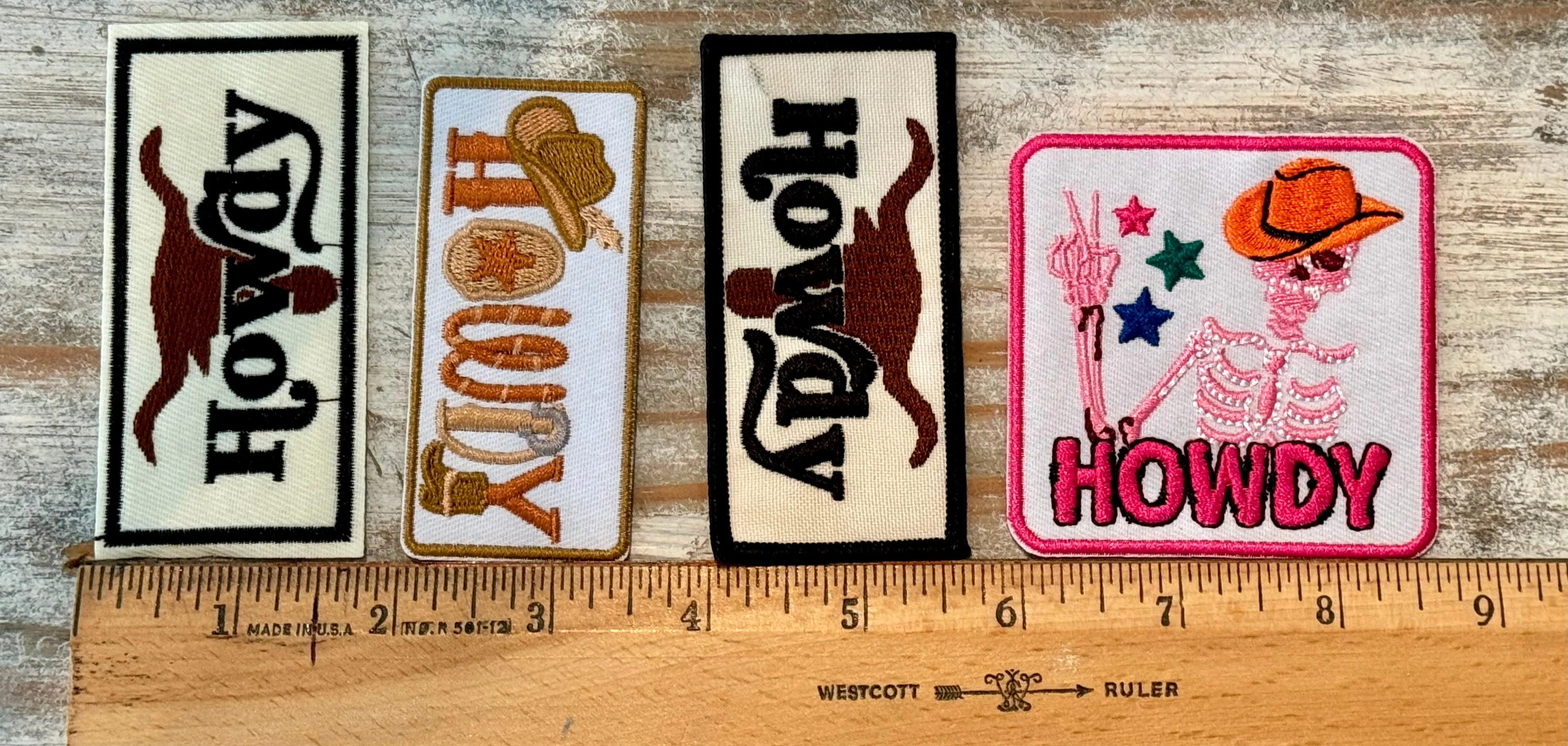 Howdy Iron On Patches