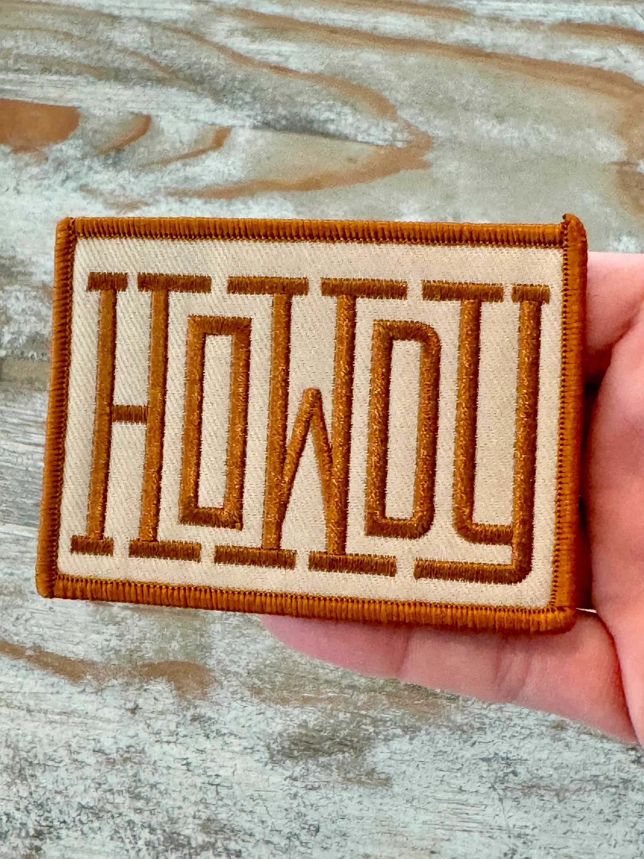 Howdy Iron On Patches