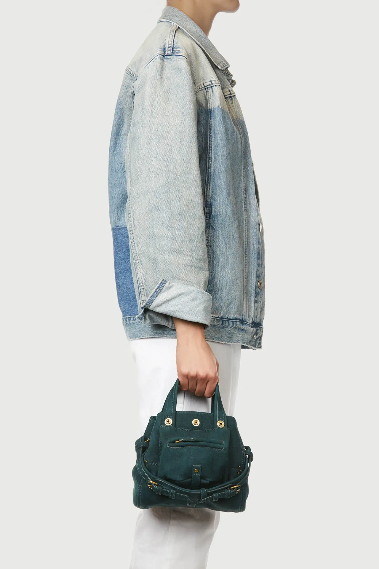 JEROME DREYFUSS SHOULDER BAG BILLY NANO TA GREEN