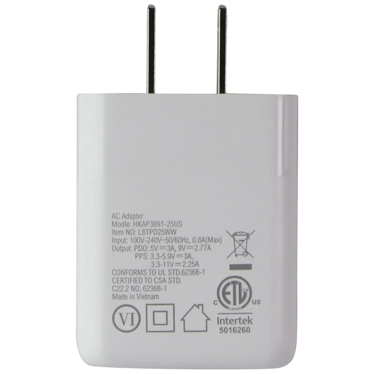 LBT Ultra Fast 25W Wall Charger - White