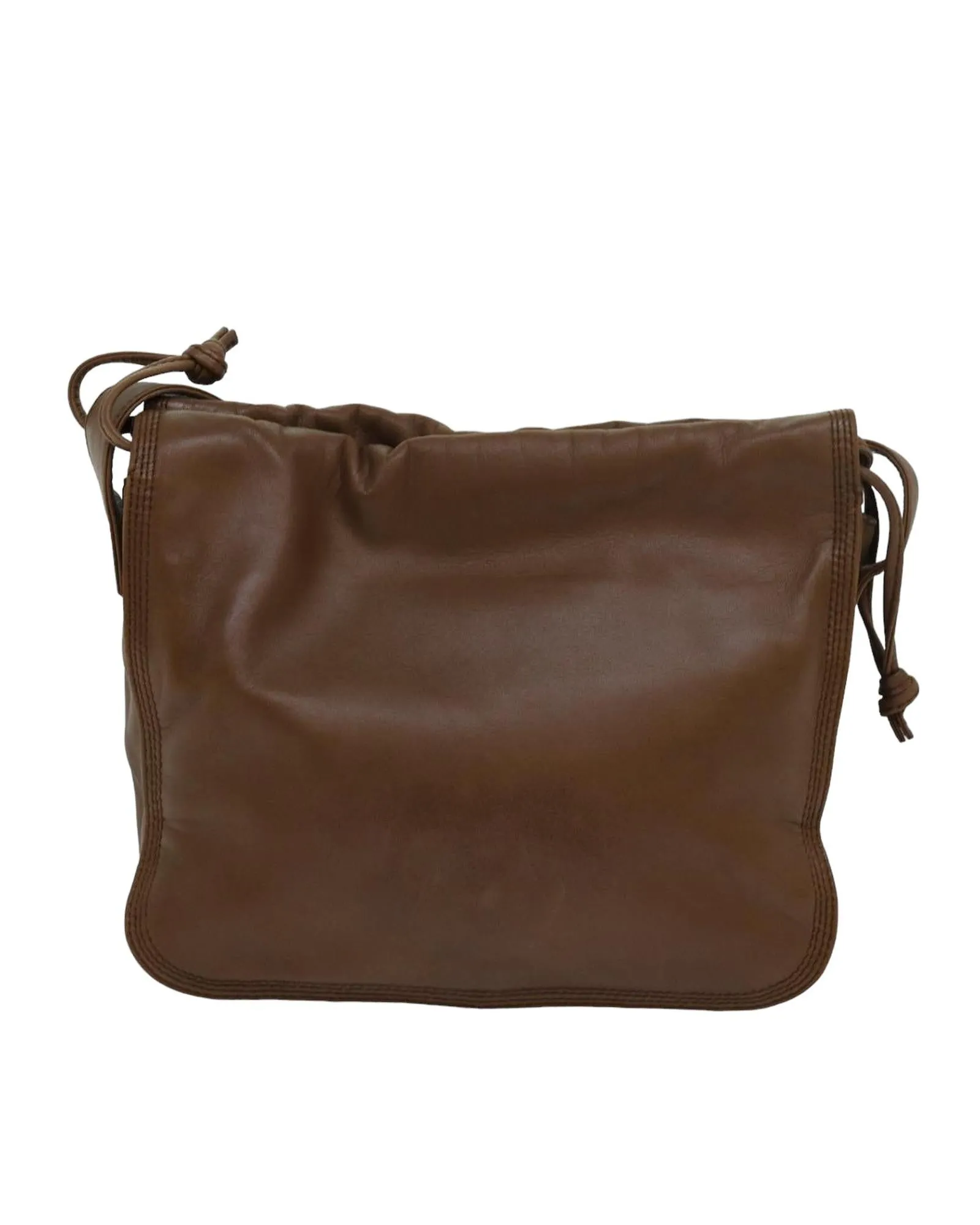 Leather Anagram Shoulder Bag with Adjustable Strap