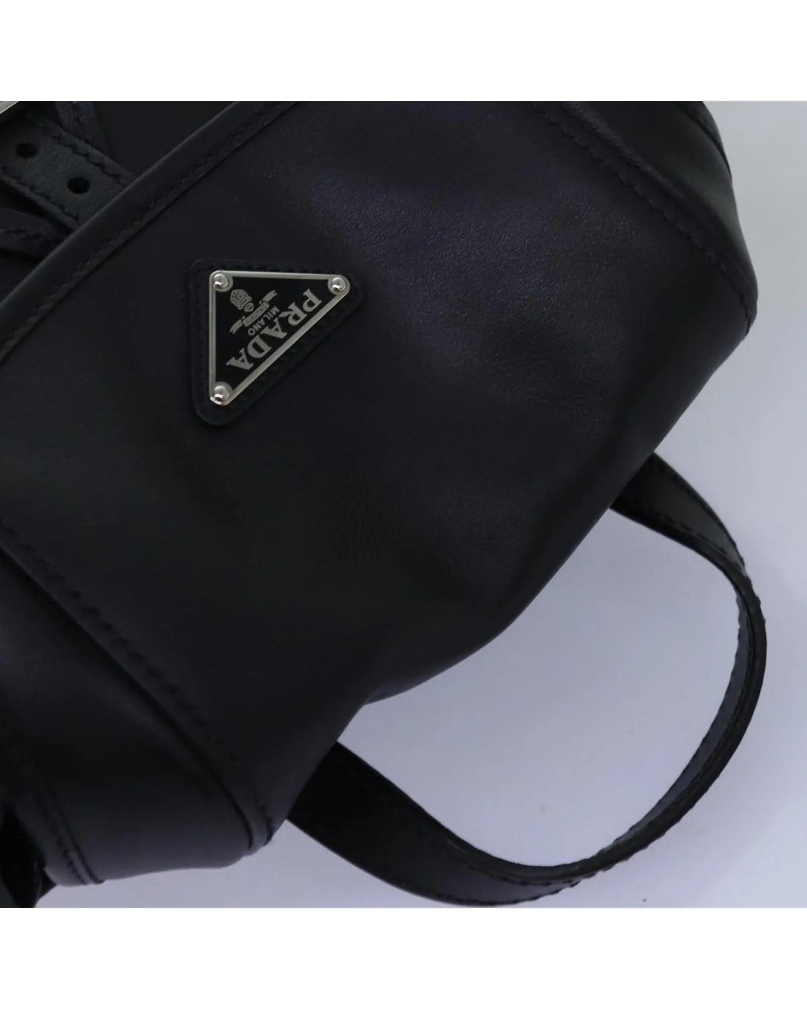 Leather Backpack in Black by Italian Designer