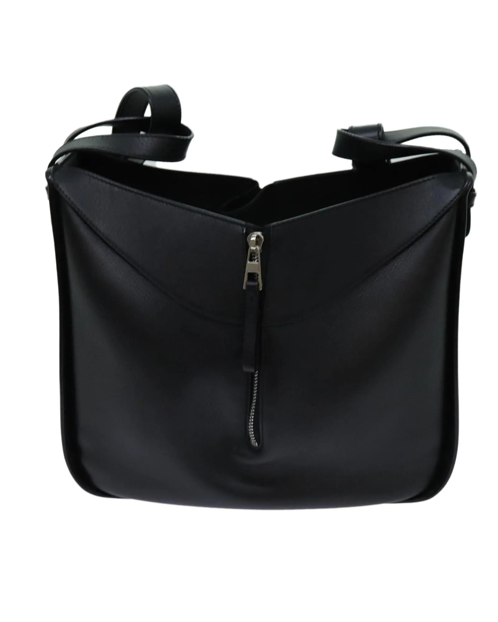 Leather Hammock Shoulder Bag in Black by LOEWE