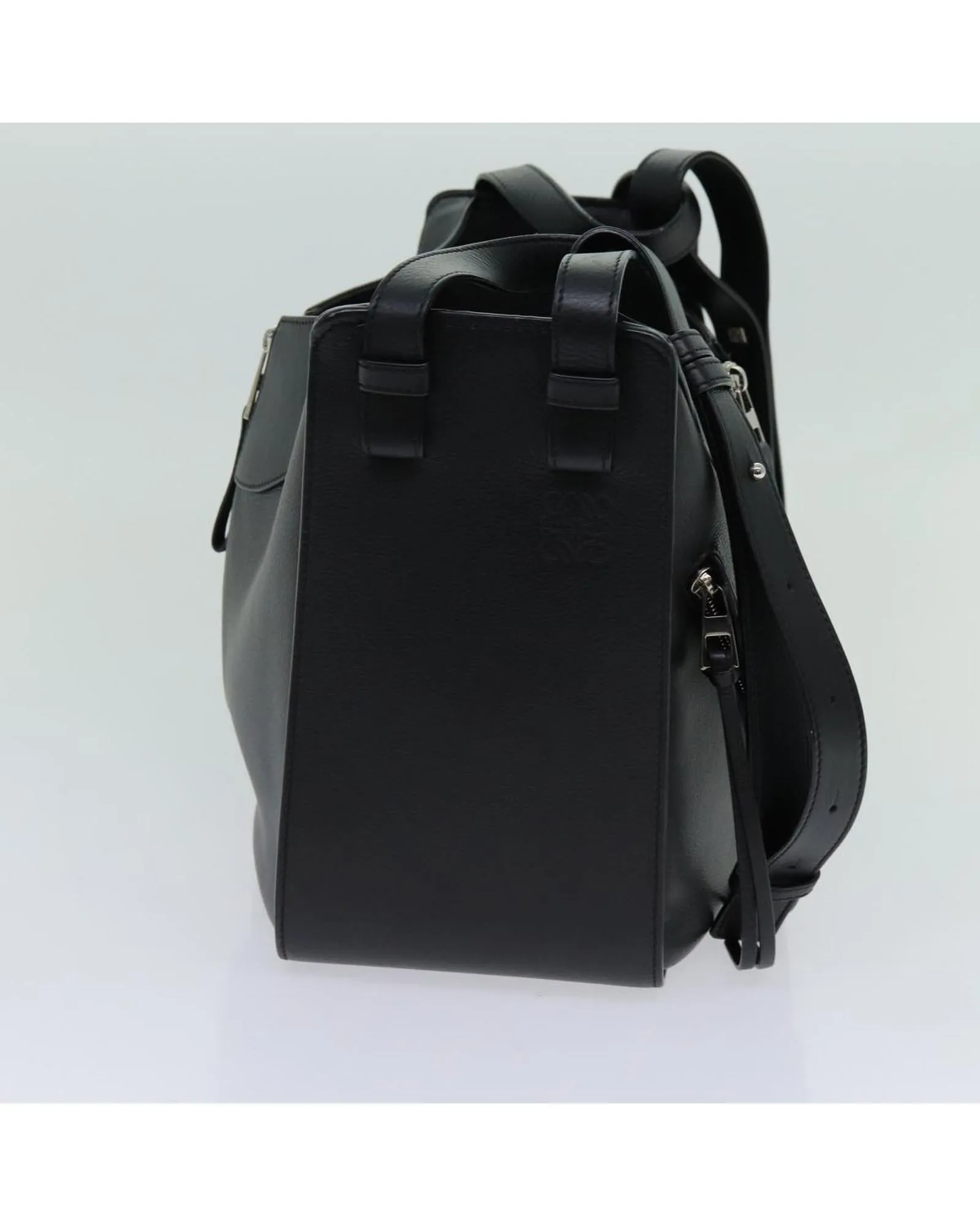 Leather Hammock Shoulder Bag in Black by LOEWE