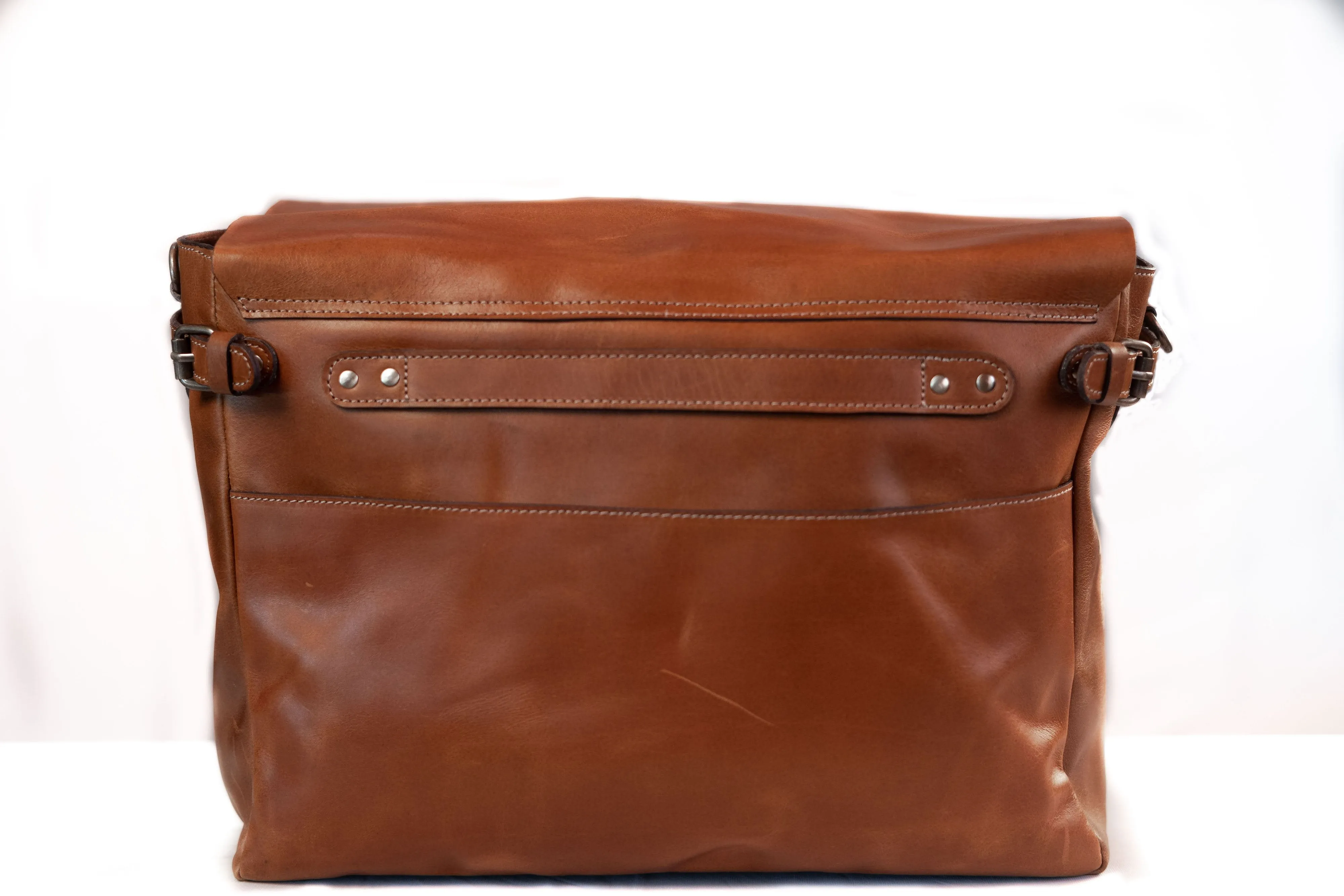 Leather Messenger Briefcase Bag