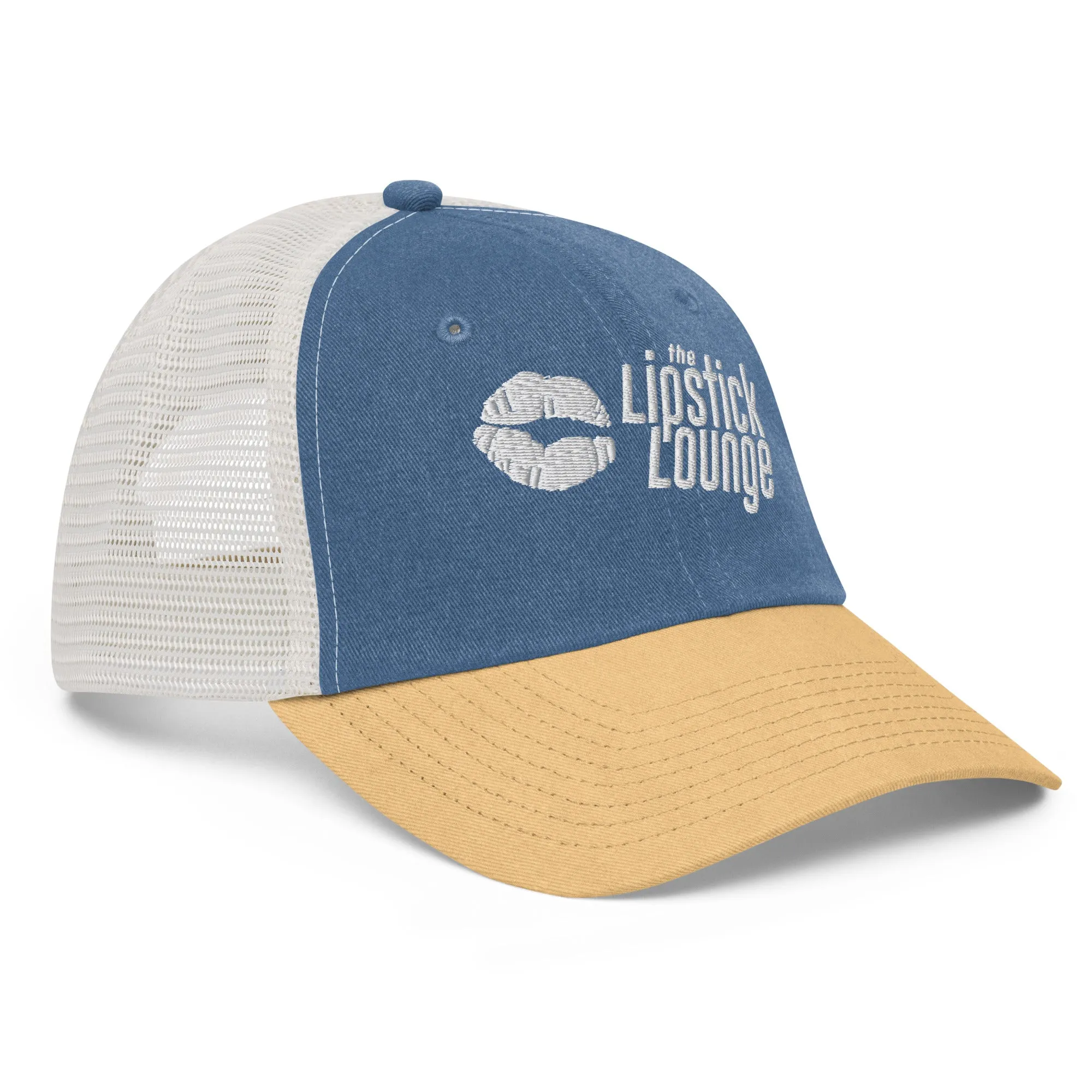 Lipstick Lounge White Logo Vintage Hat