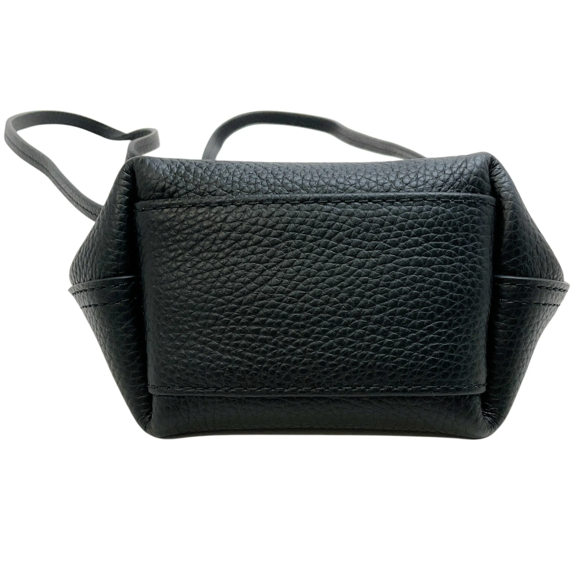 Longchamp Extra Small Black Leather Le Roseau Crossbody Bag