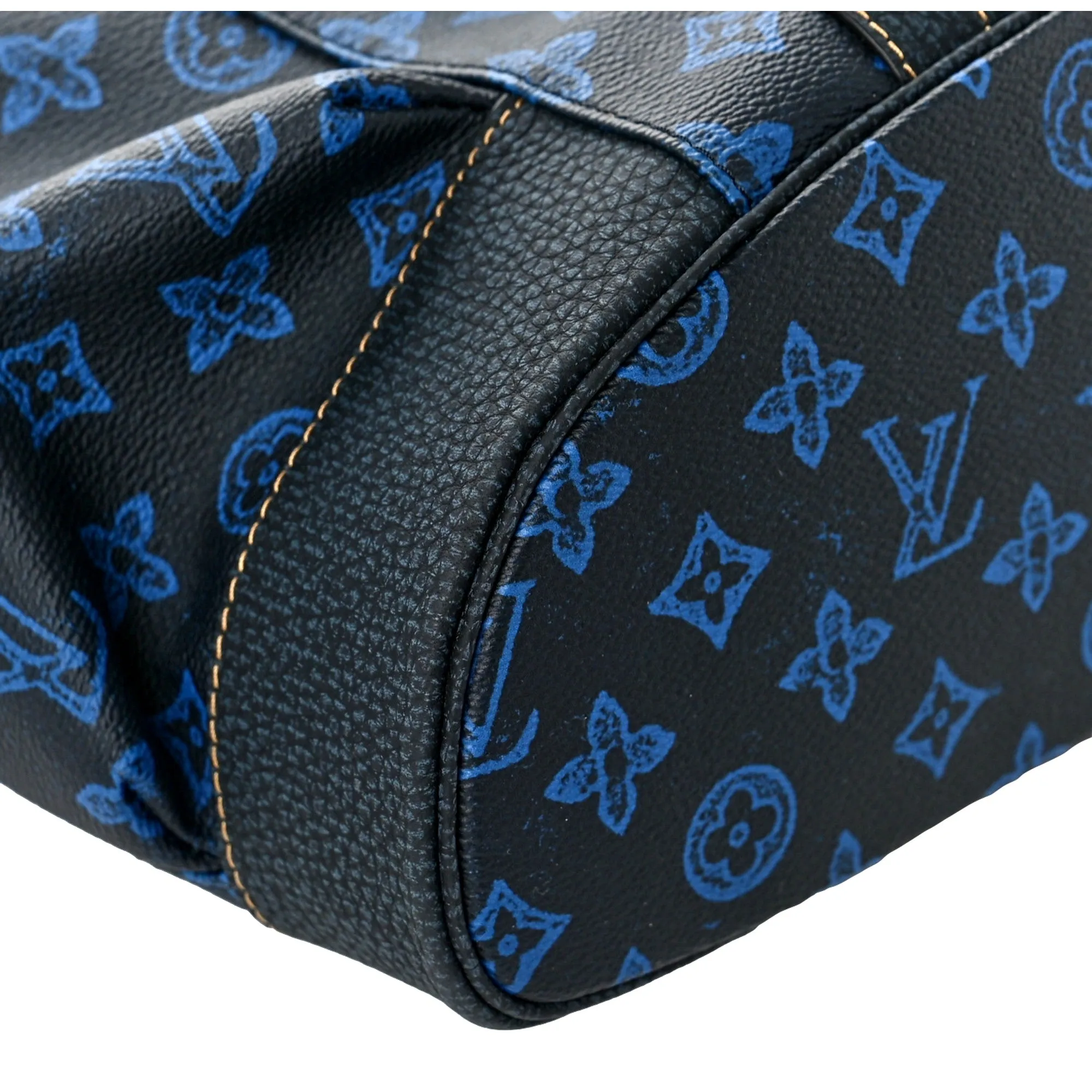 Louis Vuitton Blue Monogram LV Record Christopher MM Backpack