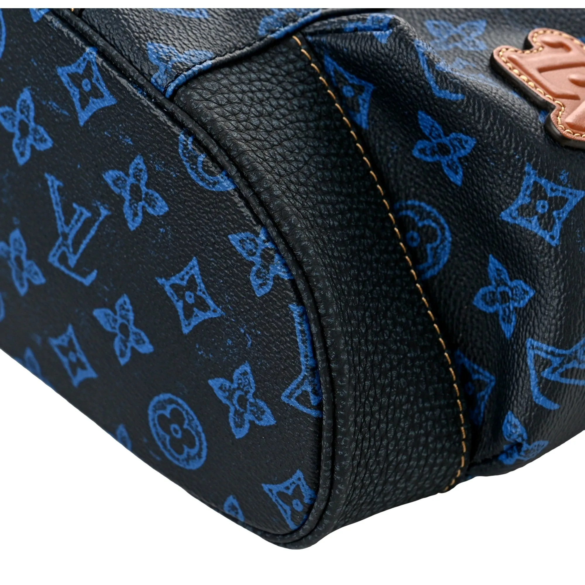 Louis Vuitton Blue Monogram LV Record Christopher MM Backpack