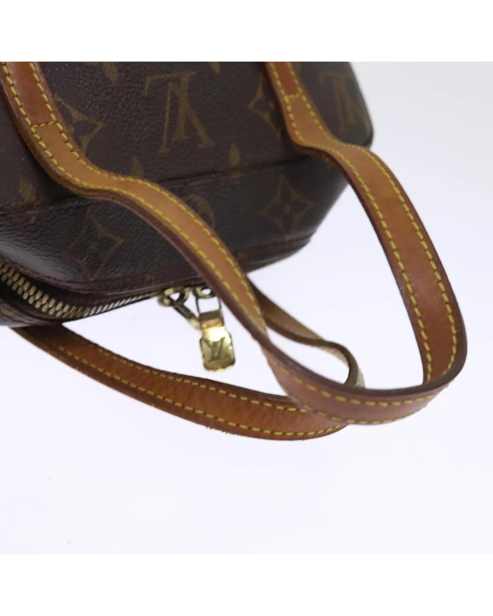 LOUIS VUITTON Mini Pochette Accessoires Monogram Canvas Brown Leather Handbag