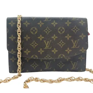 LOUIS VUITTON Monogram Pochette Rabat 23 Clutch with Added Chain