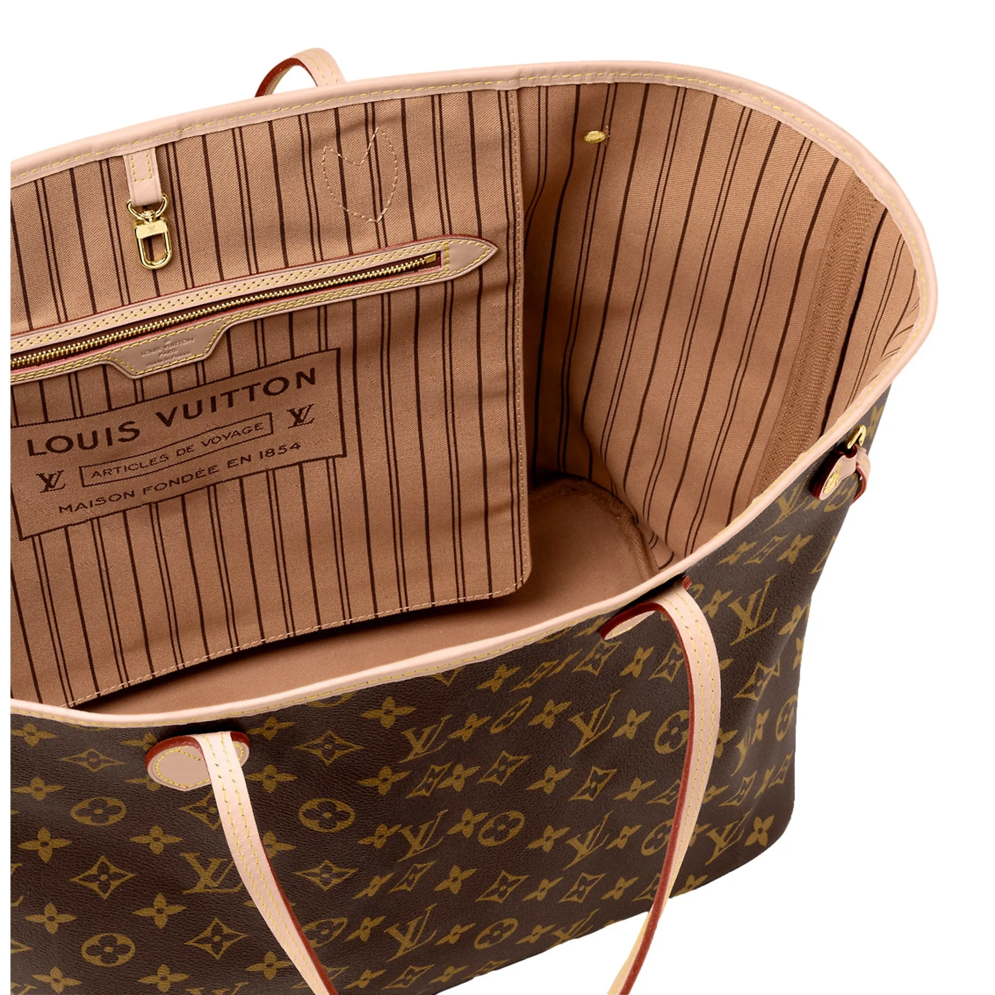 Louis Vuitton Neverfull Brown Tote Monogram Canvas MM