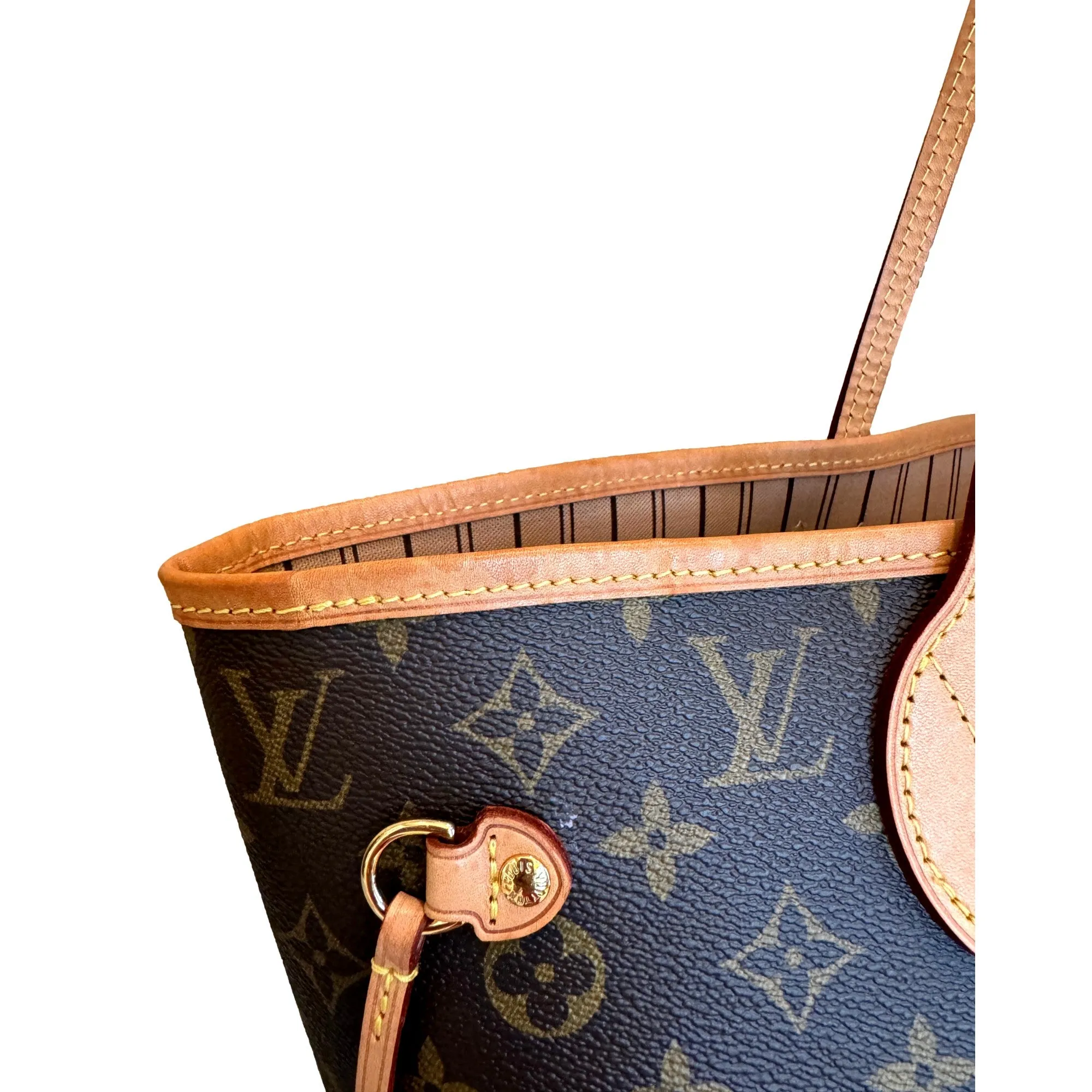 Louis Vuitton Neverfull Brown Tote Monogram Canvas MM