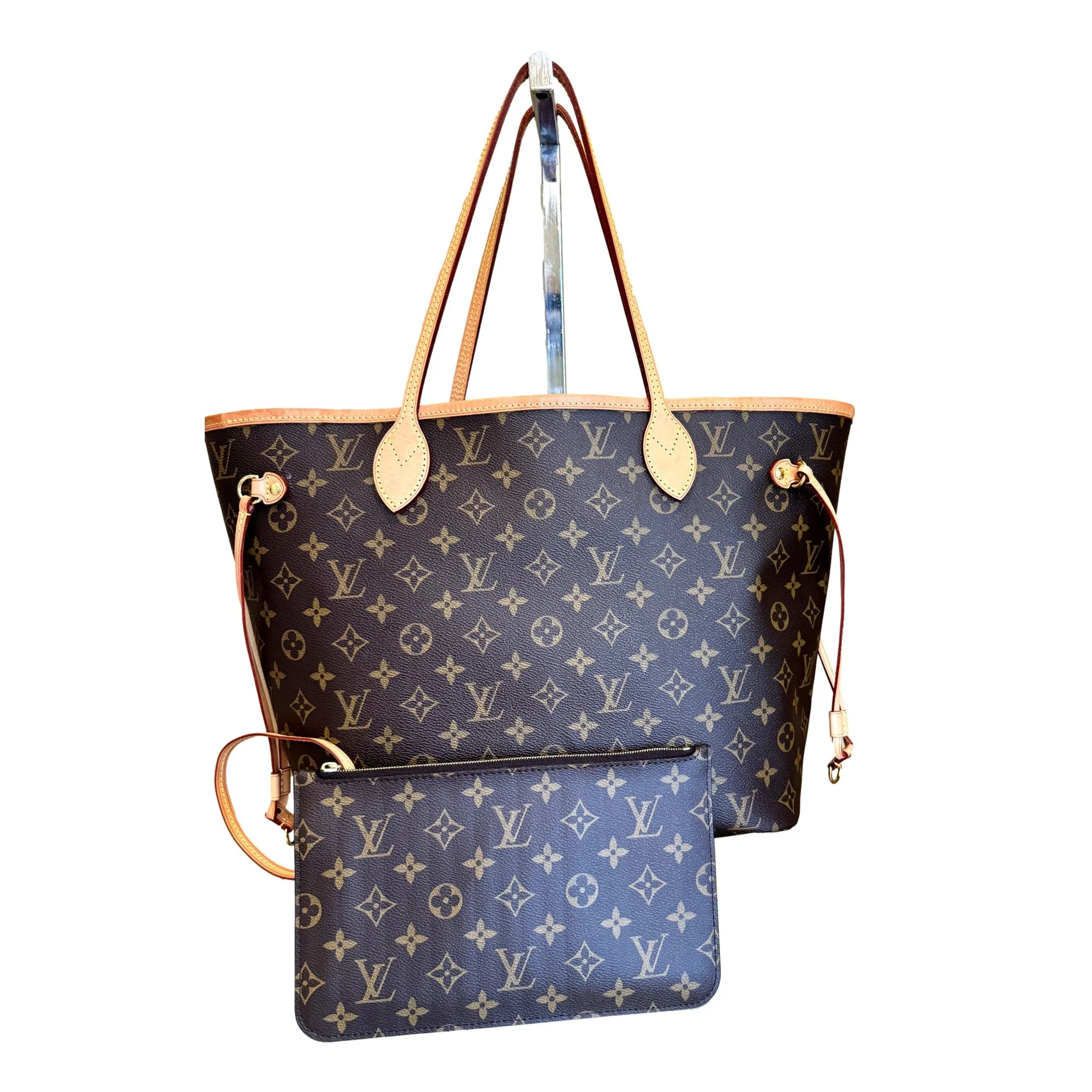 Louis Vuitton Neverfull Brown Tote Monogram Canvas MM