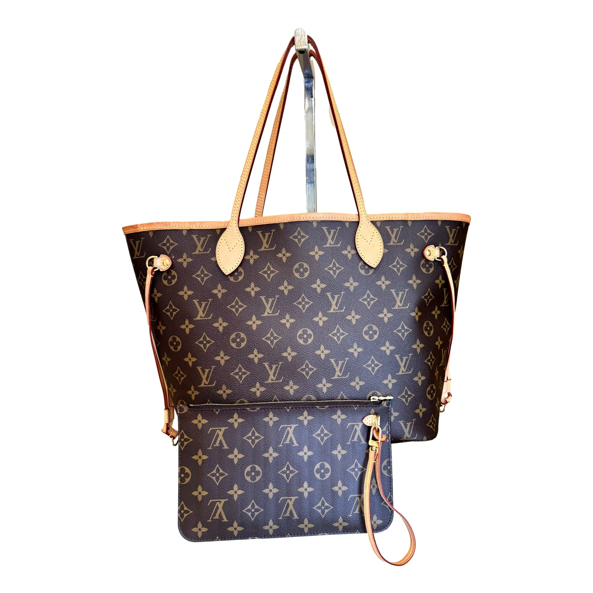 Louis Vuitton Neverfull Brown Tote Monogram Canvas MM