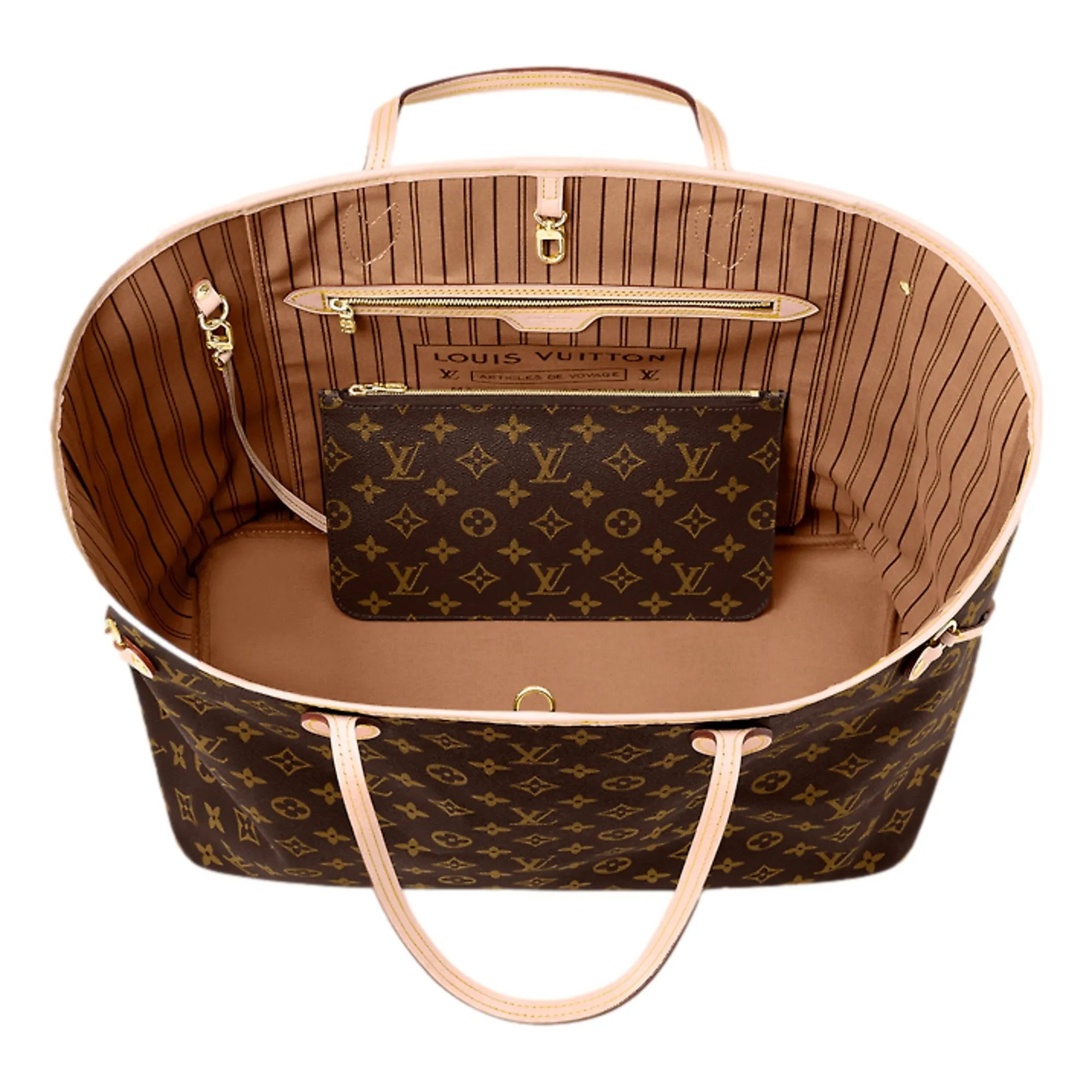 Louis Vuitton Neverfull Brown Tote Monogram Canvas MM