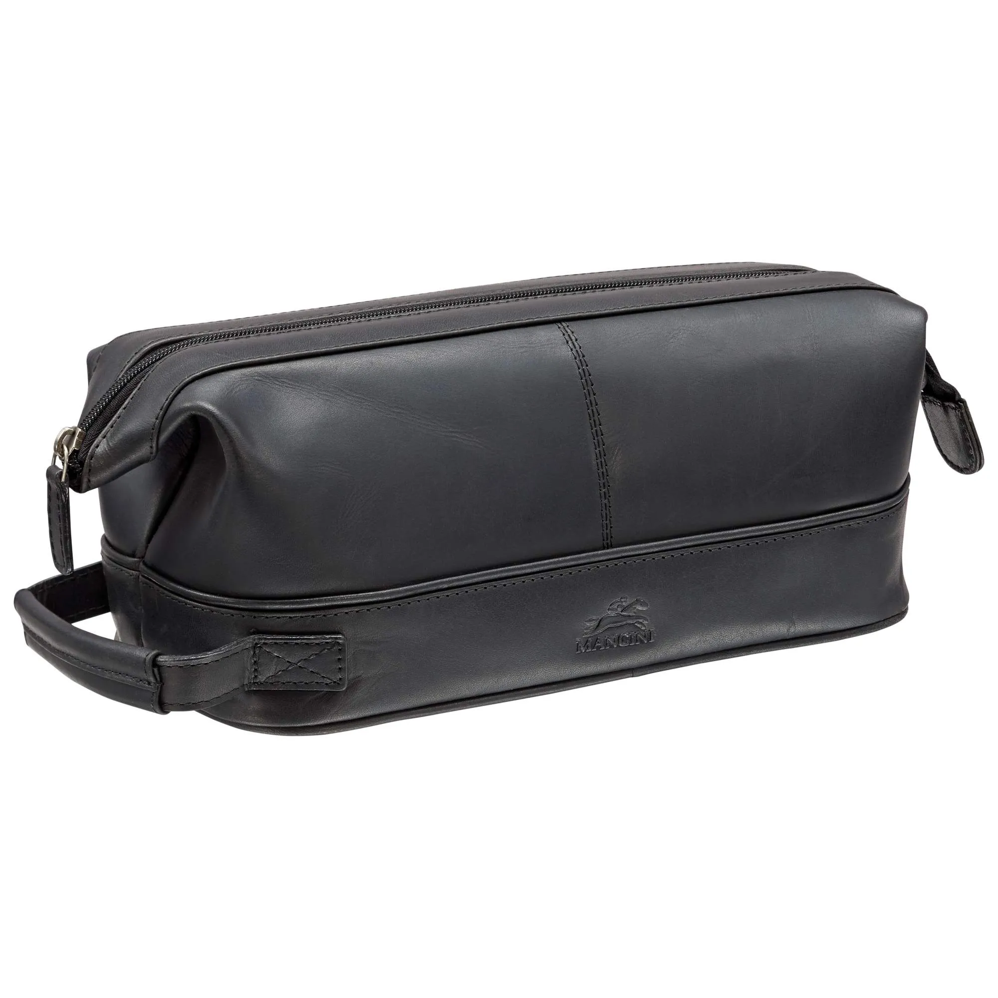 Mancini Leather Classic Toiletry Kit with Organizer