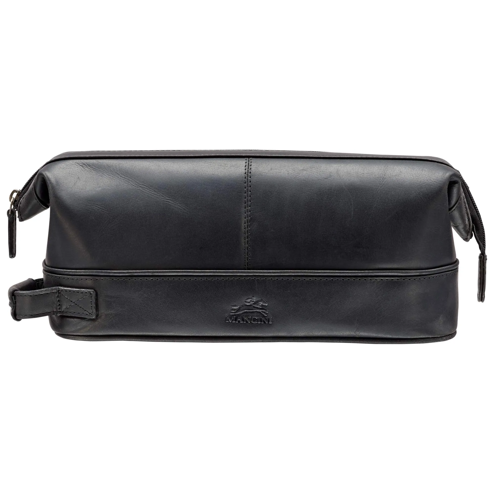 Mancini Leather Classic Toiletry Kit with Organizer