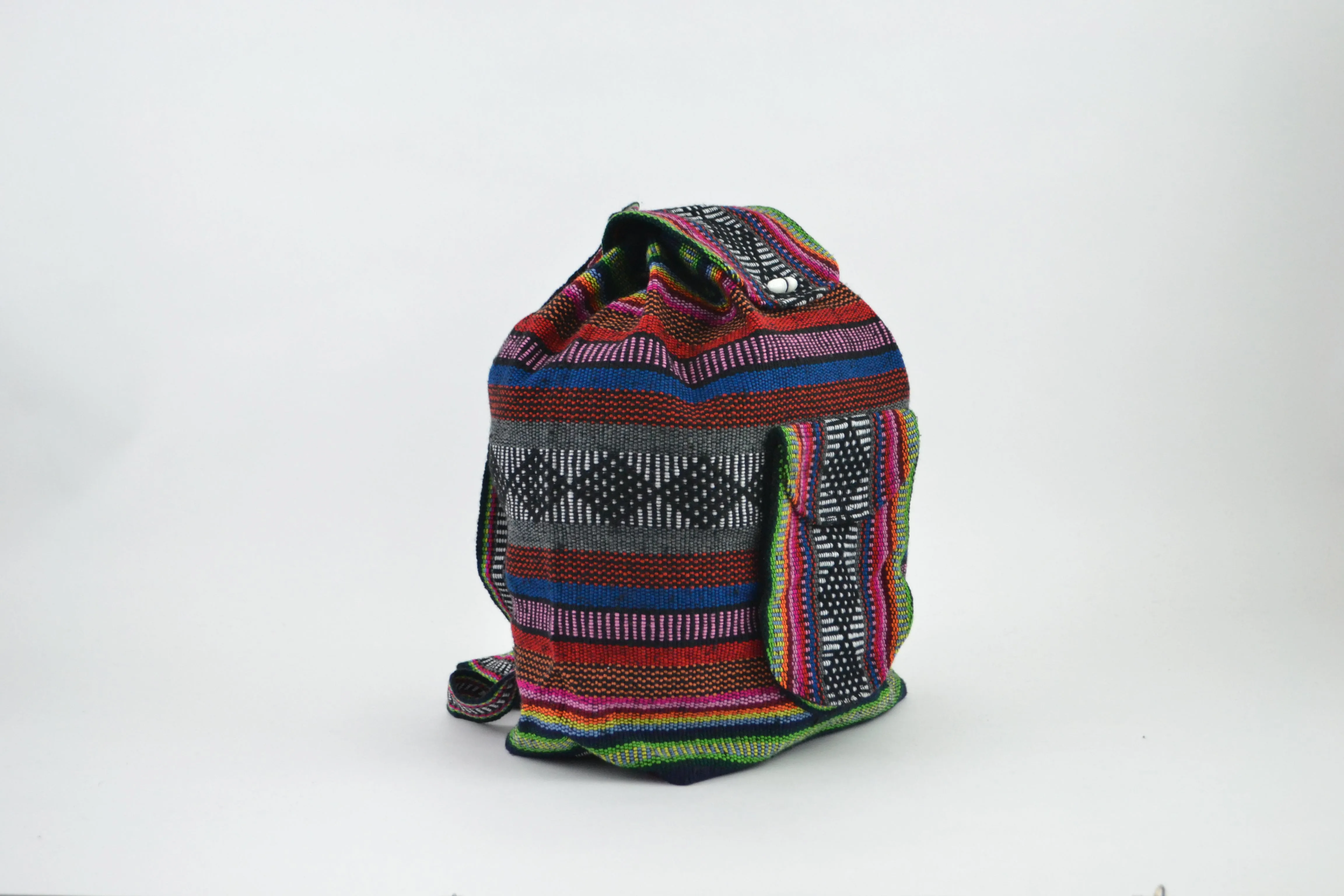 Mexican "Pulse" Multicolor Backpack Lillo Boho Woven Baja Bag