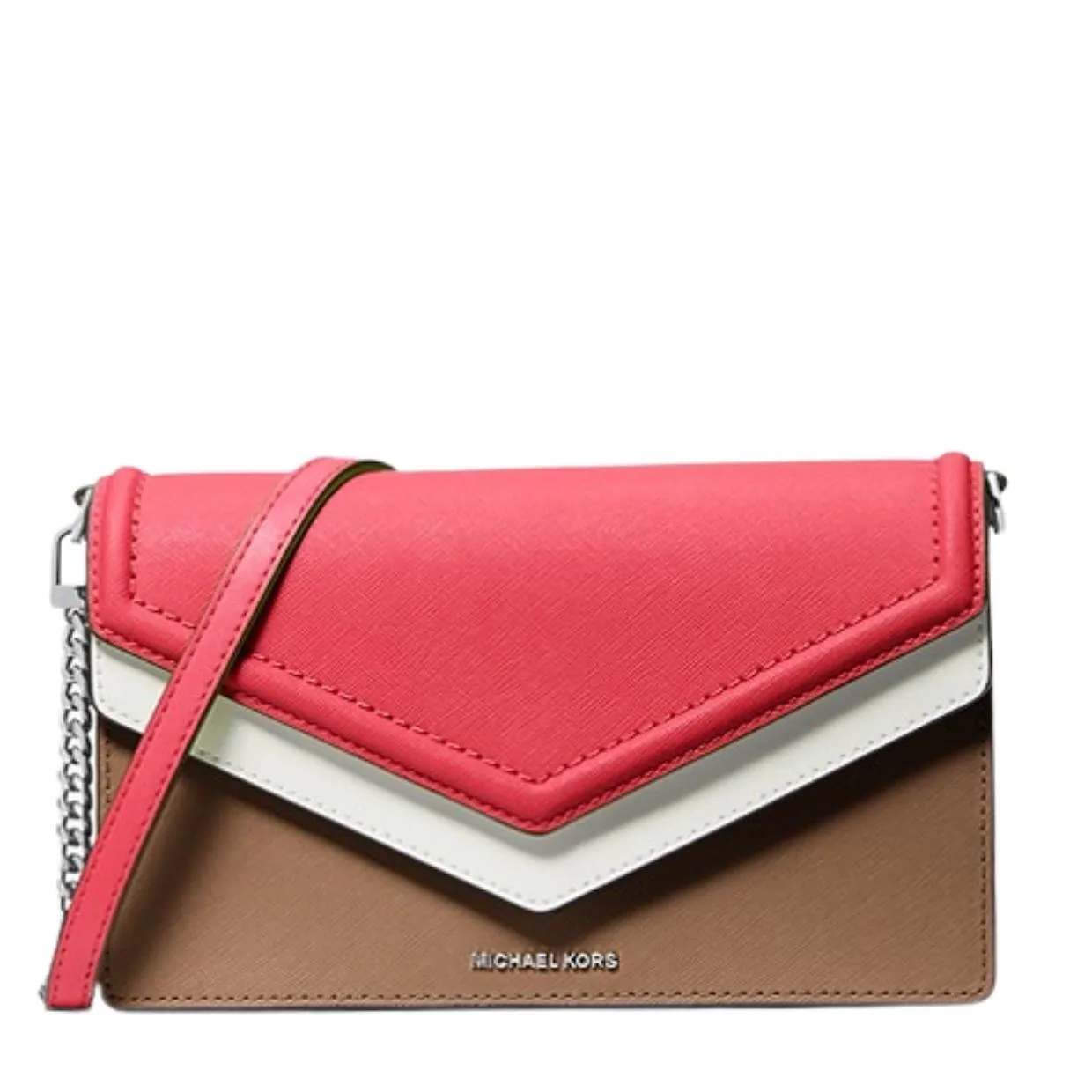 Michael Kors Geranium Multi-Colour Block Envelope Crossbody Bag