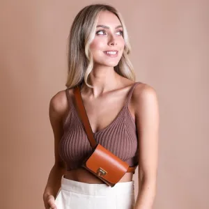 Mini Faux Leather Belt Bag