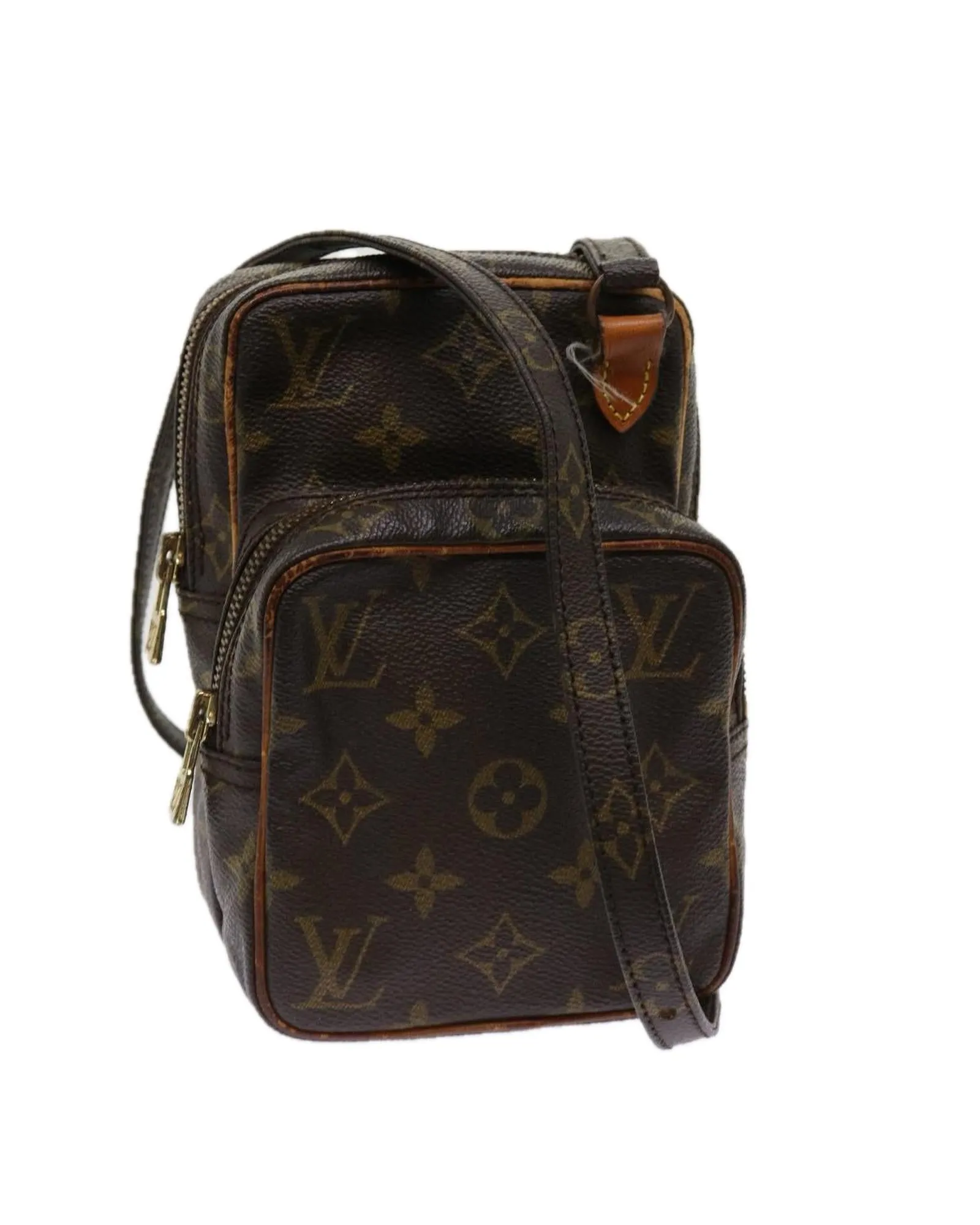 Mini Monogram Shoulder Bag with Long Strap and Gold-Toned Hardware