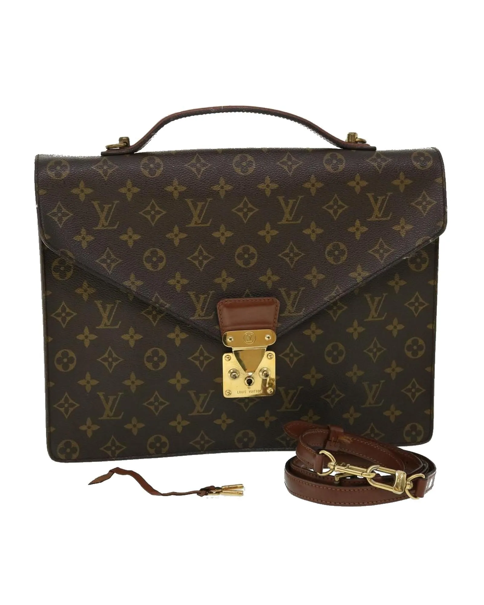 Monogram 2way Porte Documents Bag - Authentic LV