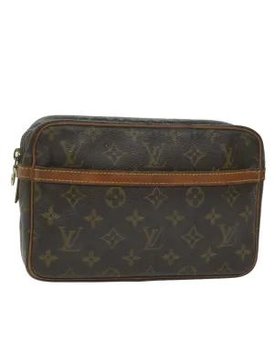 Monogram Canvas Clutch Bag with Scratches and Peeling France (ac2594)