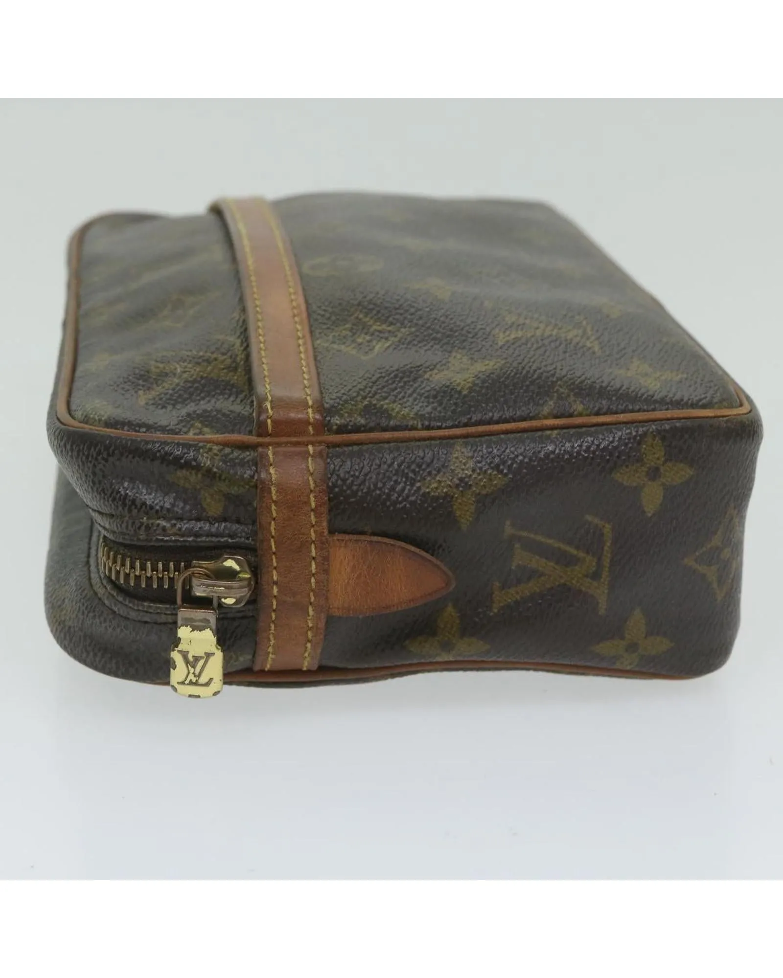 Monogram Canvas Clutch Bag with Scratches and Peeling France (ac2594)