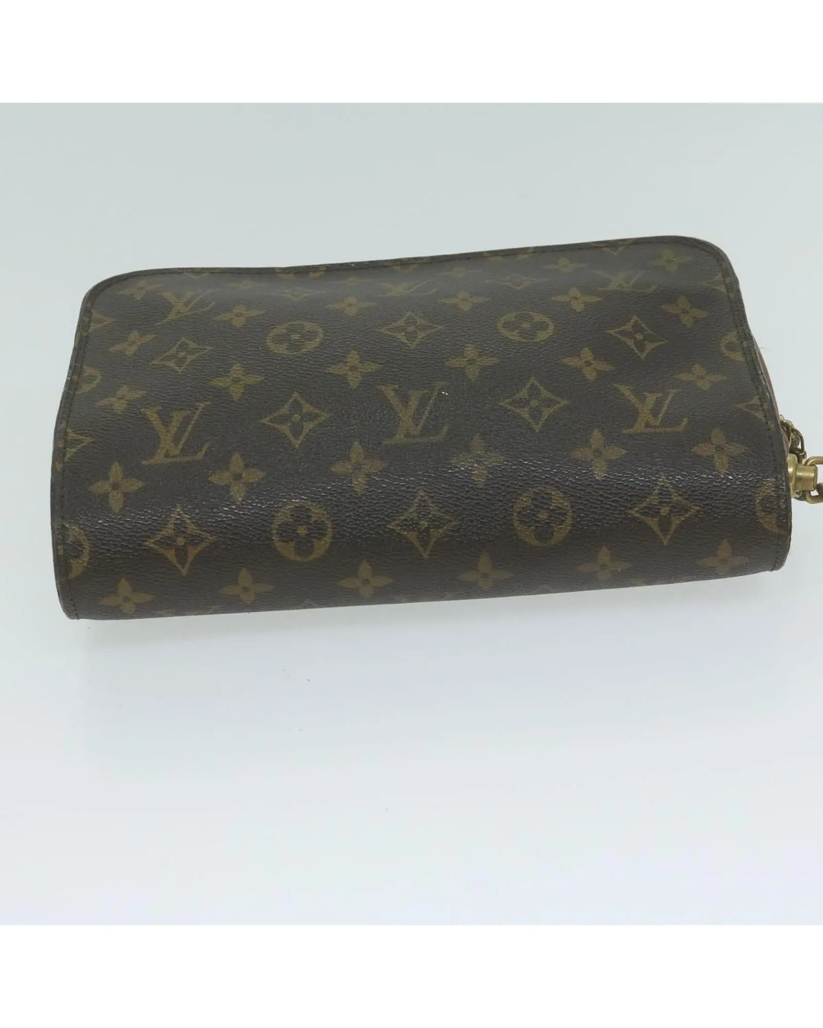 Monogram Canvas Clutch Bag with Scratches and Rubbing Made in France