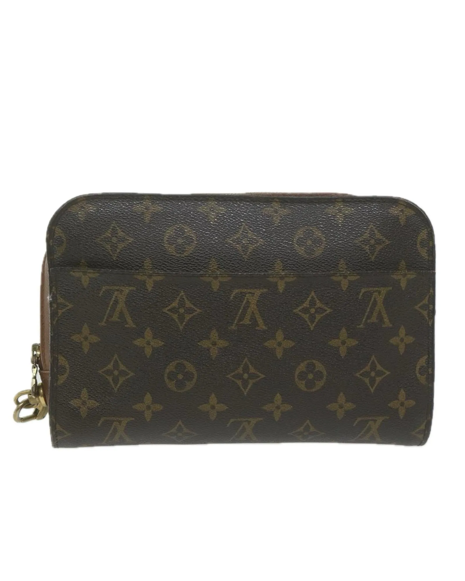 Monogram Canvas Clutch Bag with Scratches and Rubbing Made in France