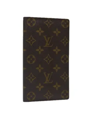 Monogram Canvas Long Credit Wallet with Multiple Card Slots and Pockets