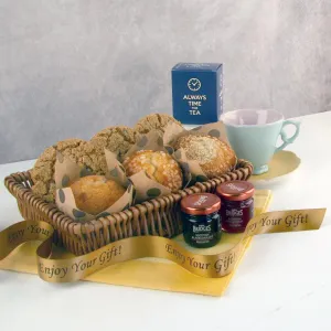 Muffins Cookies and Tea Gift Basket